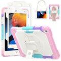 HXCASEAC Case for iPad 9th/8th/7th Generation 10.2 inch, with Pencil Holder, Screen Protector, Hand Strap, Heavy Duty Protective for iPad 9/8/7 Case 10.2-inch 2021/2020/2019, Orange