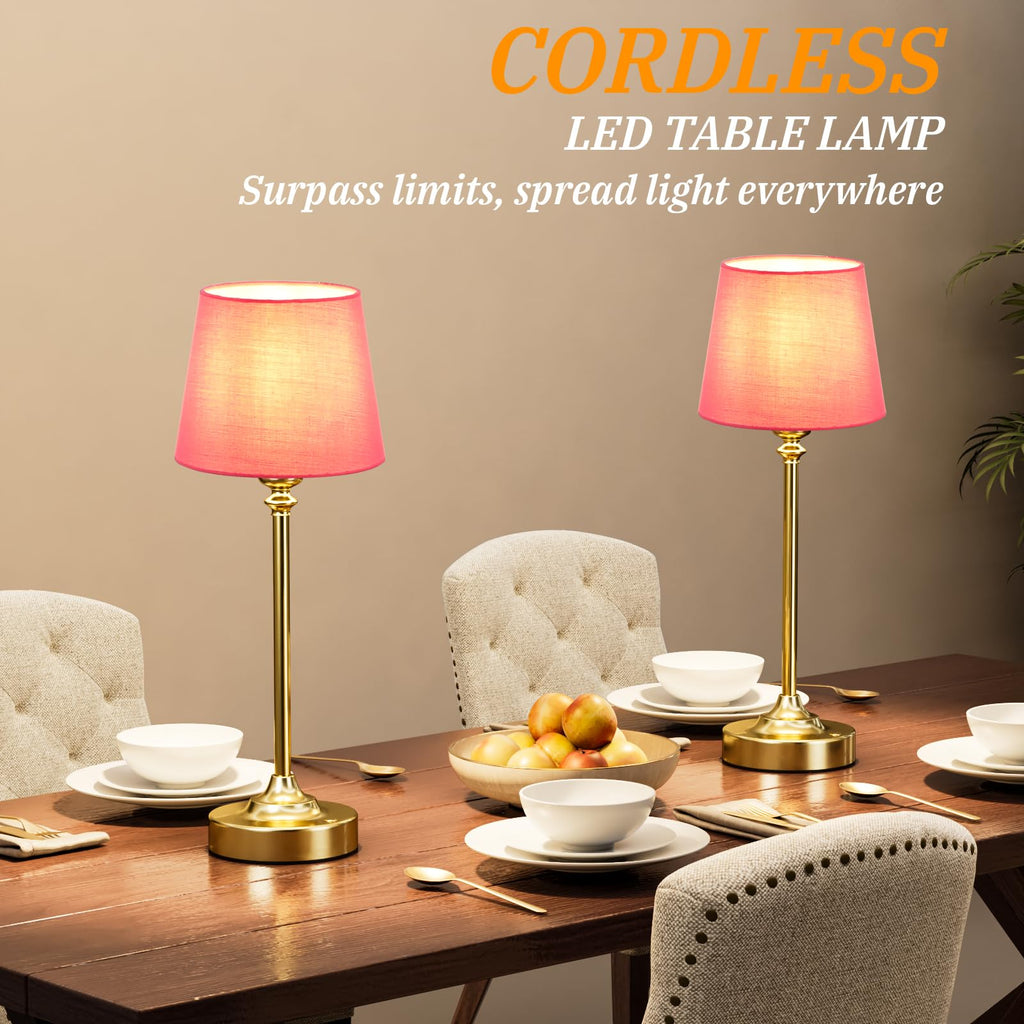 Touch Control Cordlss Table Lamp, USB-C Rechargeable Lamp with Stepless Dimming, 4000mAh Battery Operated Bedside Lamp for Bedroom, Living Room, Night Light & Emergency Lighting, Black, 1 Pack