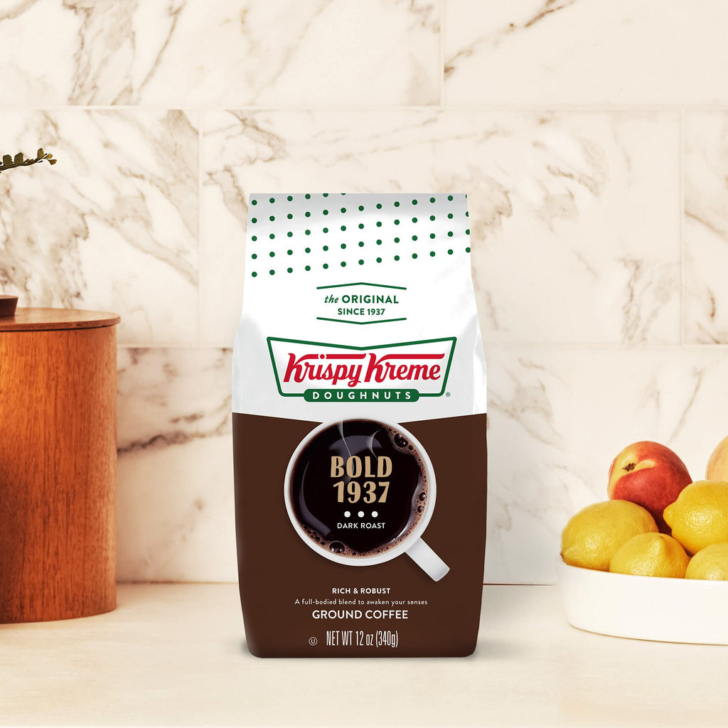 Krispy Kreme Doughnuts, Classic, Ground Coffee, Medium Roast, Bagged 12oz