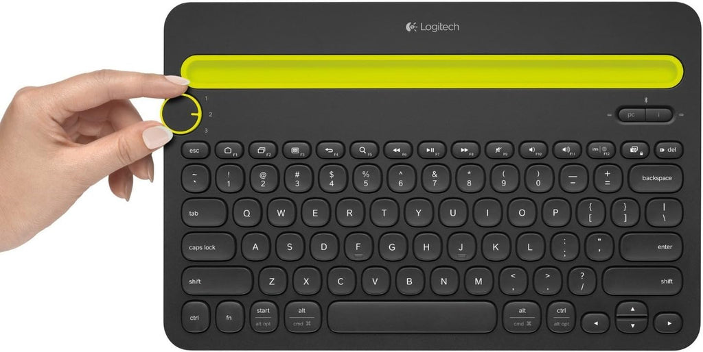 Logitech K480 Wireless Multi-Device Keyboard for Windows, macOS, iPadOS, Android or Chrome OS, Bluetooth, Compact, Compatible with PC, Mac, Laptop, Smartphone, Tablet - Black