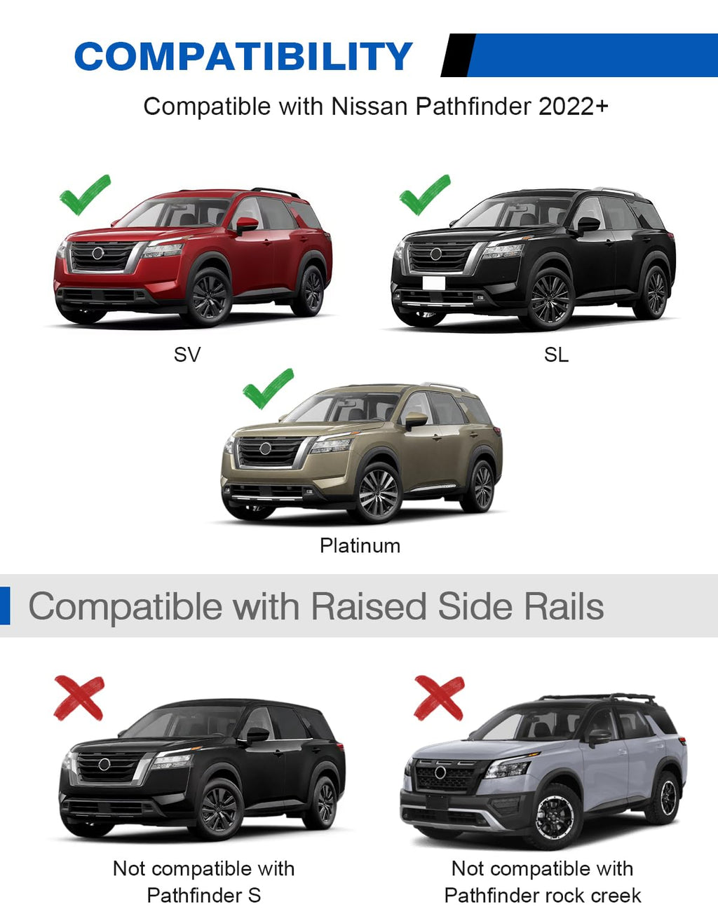 Wonderdriver Roof Rack Cross Bars 300lbs Compatible with Cadillac XT4 2019-2025,Heavy Duty All-Metal Aluminum Roof Rails Crossbars Cargo Canoe Black Rooftop Cargo Carrier Luggage.