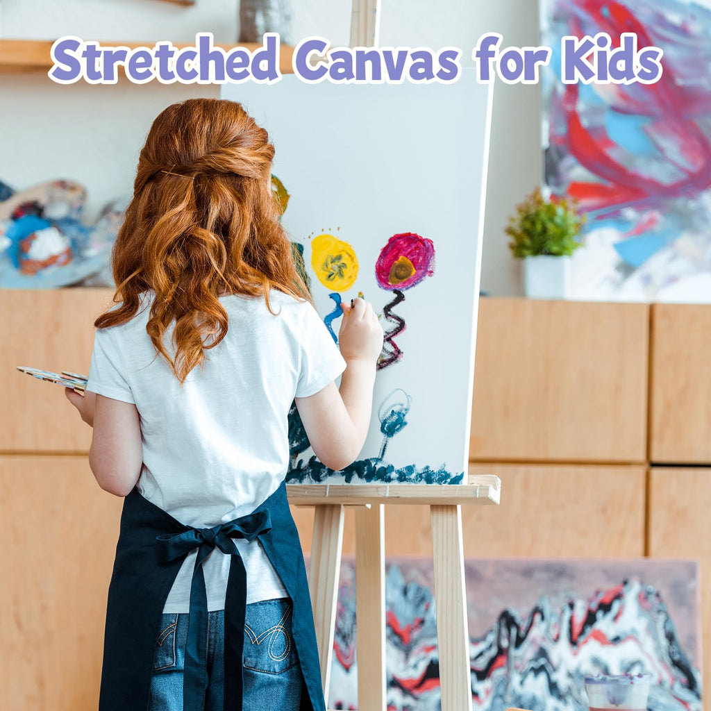 ESRICH Stretched Canvas for Painting 5x7, 48 Pack Small Canvases for Painting 5/8" Profile Primed Acid-Free Blank Painting Canvas for Kids & Artists for Decorations, Painting Parties.