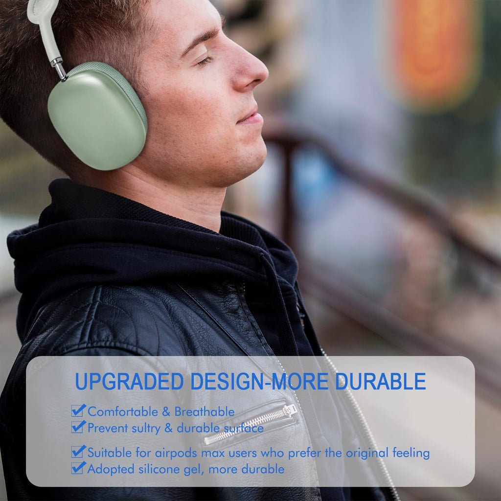 Ear Cushions for AirPods Max - Mesh Fabric Ear Cups Cover Replacement - Upgraded Cushion for Apple Air Pods Max Headphones (Green)