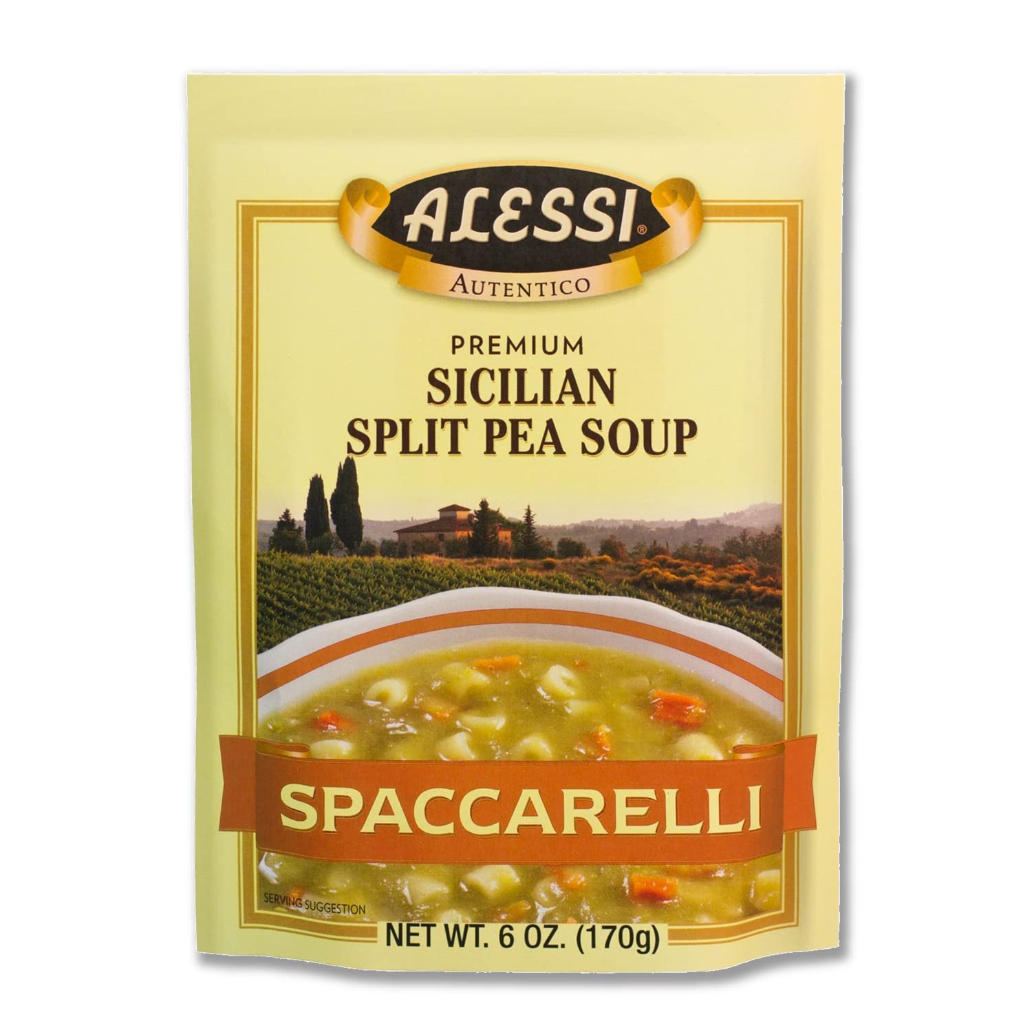 Alessi Autentico Premium Soups, Traditional Flavors, 6oz (Chicken Noodle, Pack of 6)