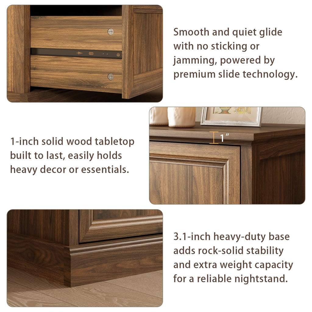 Farmhouse 5 Drawers Dresser for Bedroom, 44" Tall Brown dresser Wood Rustic Chest of Drawers with Wide Metal Handle,Natural Texture,Drawer Organizer for Bedroom,Living Room,Hallway and Entryway