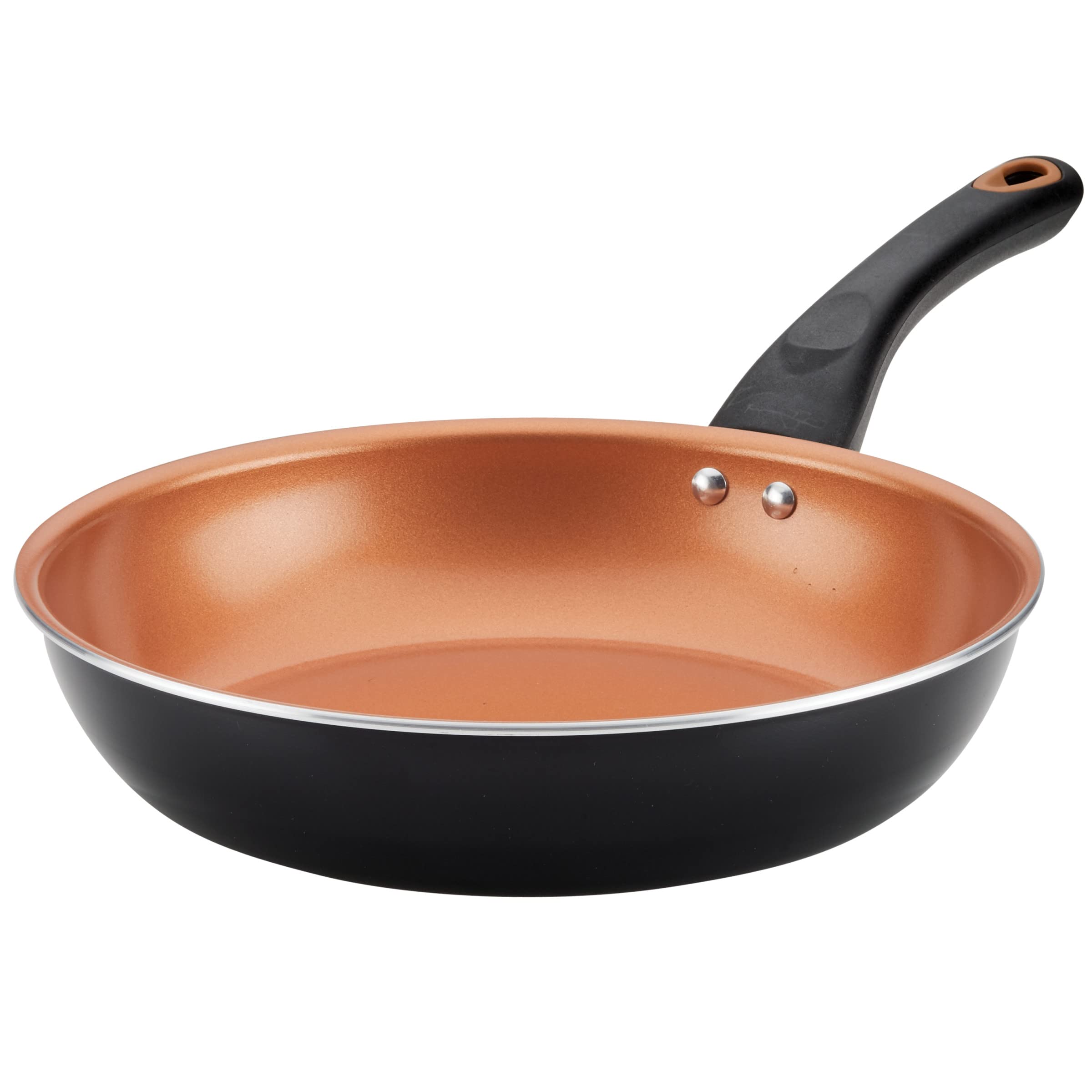 Farberware Glide Ceramic Nonstick Saute Pan / Frying Pan / Fry Pan with Lid and Helper Handle - 4 Quart, Black