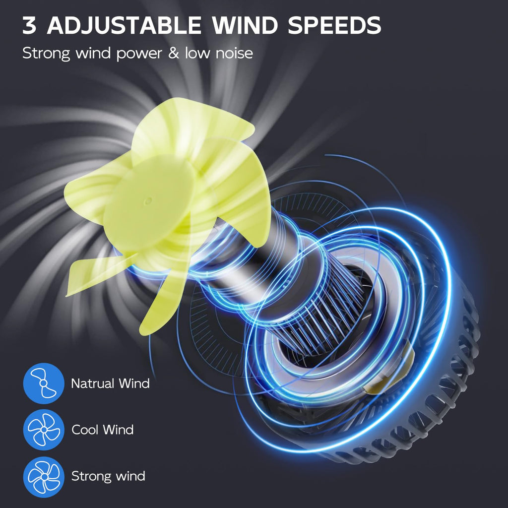 XOOL Clip Car Fan, 9 Inches 12V/24V Fan, 360° Rotatable Electric Cooling Clip on Fan with Stepless Speed Regulation for SUV, RV, Truck