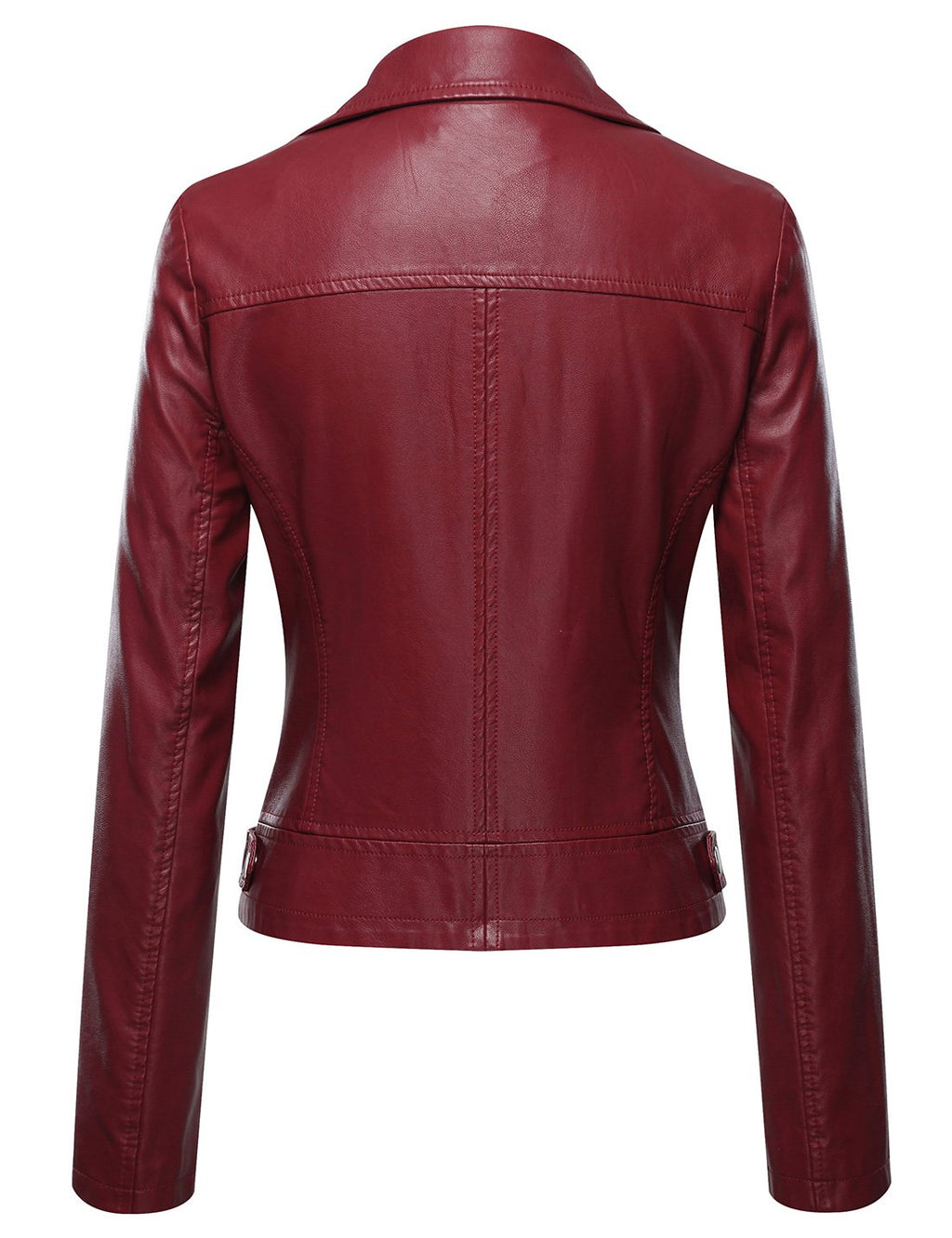 Tanming Women's Faux Leather Moto Biker Short Coat Jacket
