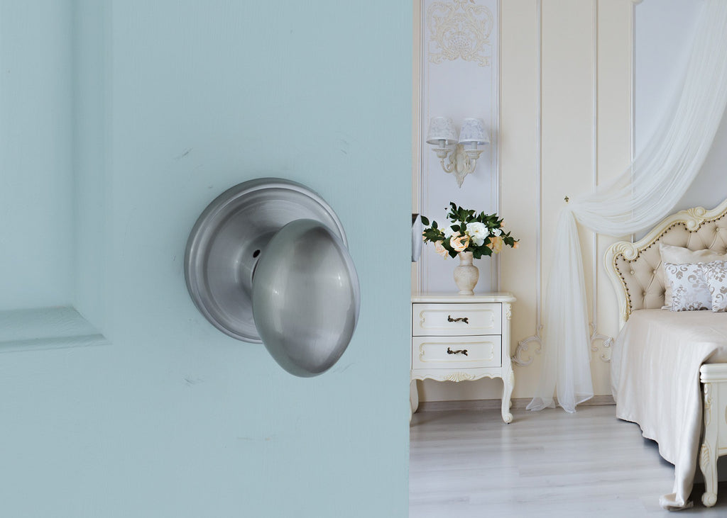 Copper Creek EK2090BC Egg Door Knob, Dummy Function, 1 Pack, in Black