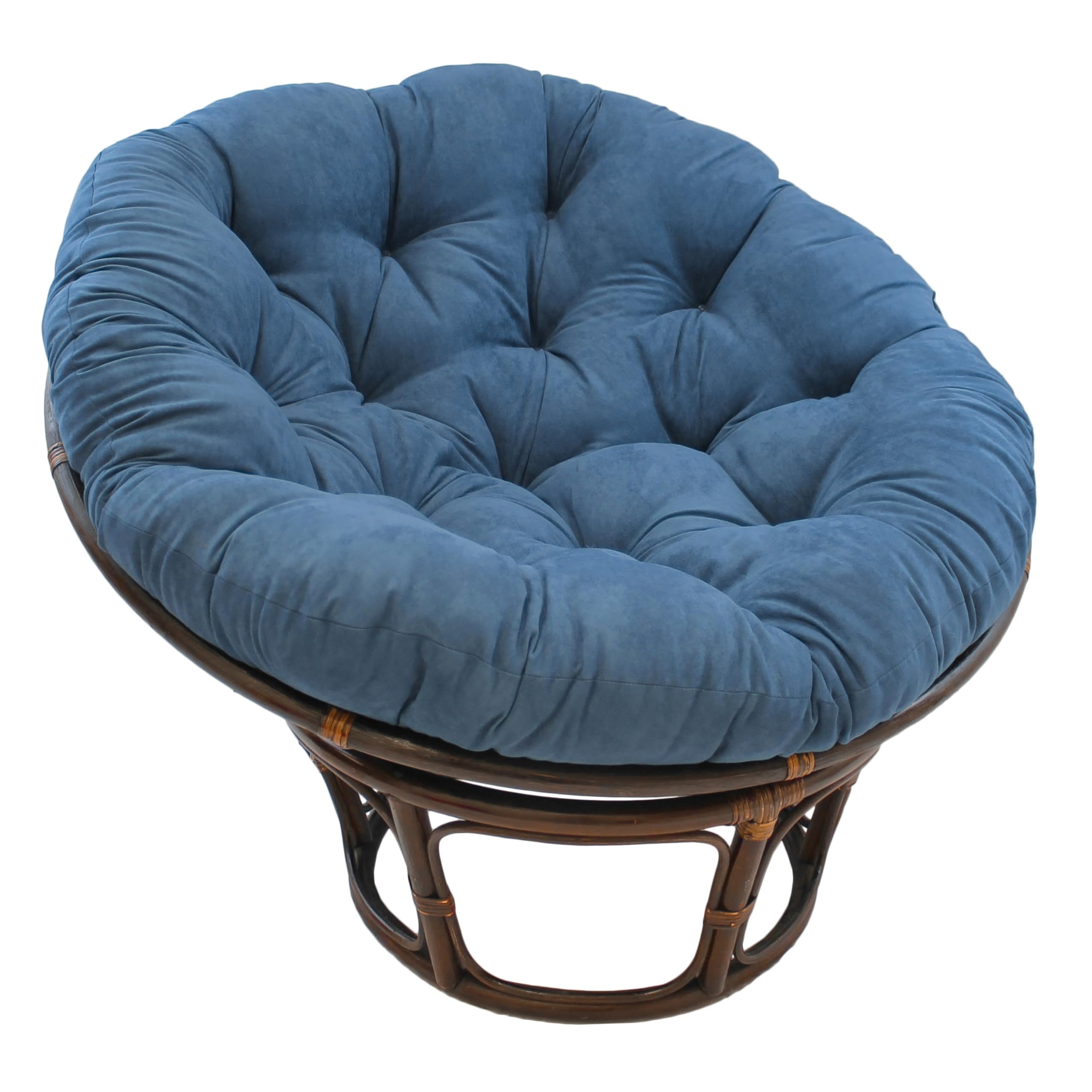 Blazing Needles Polyester Microsuede Papasan Cushion, 1 Count (Pack of 1), Aqua Blue