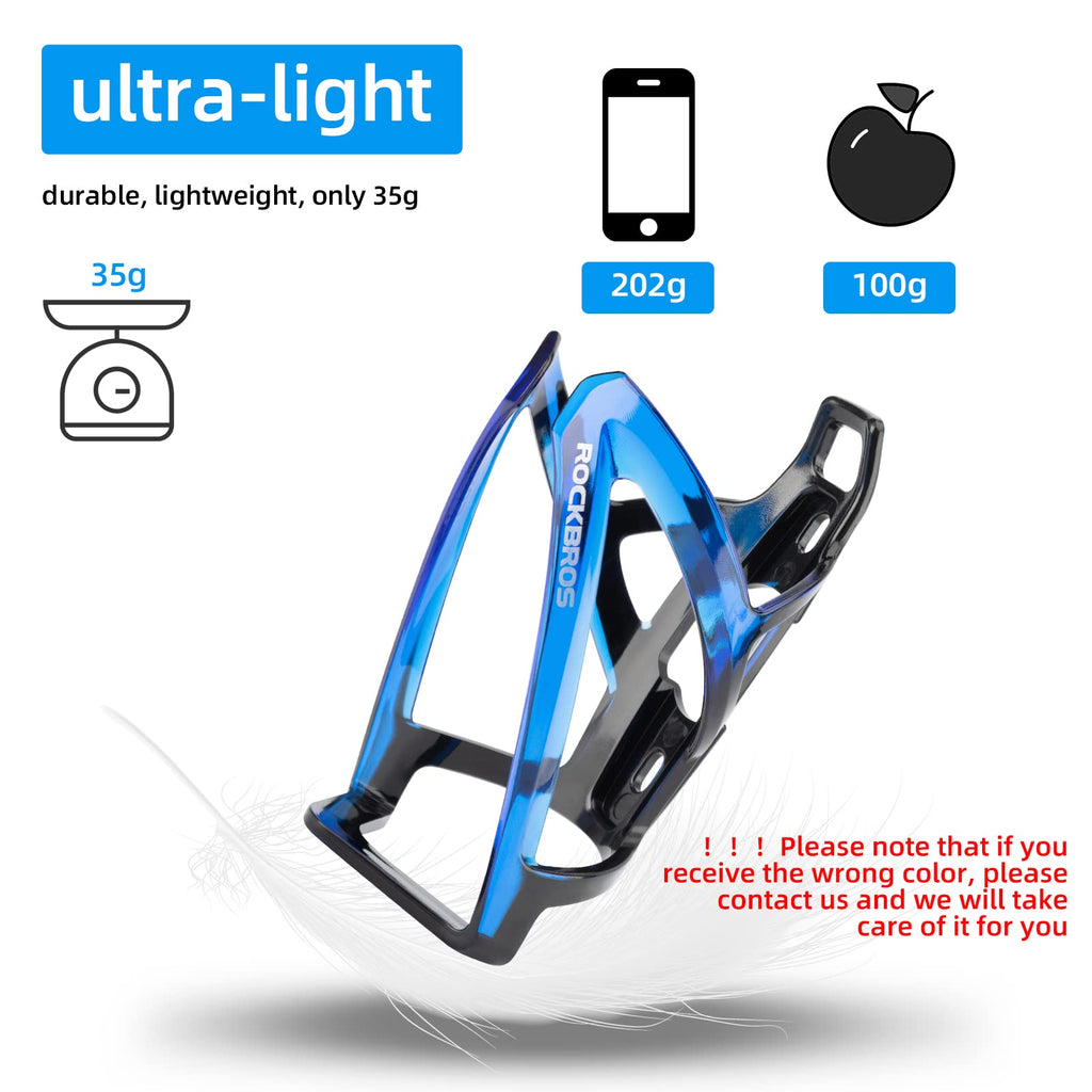 ROCKBROS Bike Water Bottle Holder Ultra-Light Bicycle Bottle Cages with Screws Tool, Universal Bike Cup Holder Rack for Road MTB Bikes…