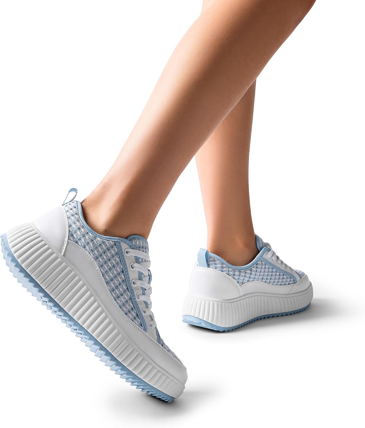 DREAM PAIRS Women Platform Chunky Lightweight Comfortable Casual Lace Up Sky Walking Fashion Sneakers