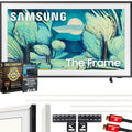 Samsung QN50LS03FA 50" The Frame QLED 4K AI TV (2025) Bundle with Modern Brown Bezel, CPS 26 Month Protection, Slim Flat Mount, 2X HDMI Cables & Deco Gear Complete Home Theater Beginner's Guidebook