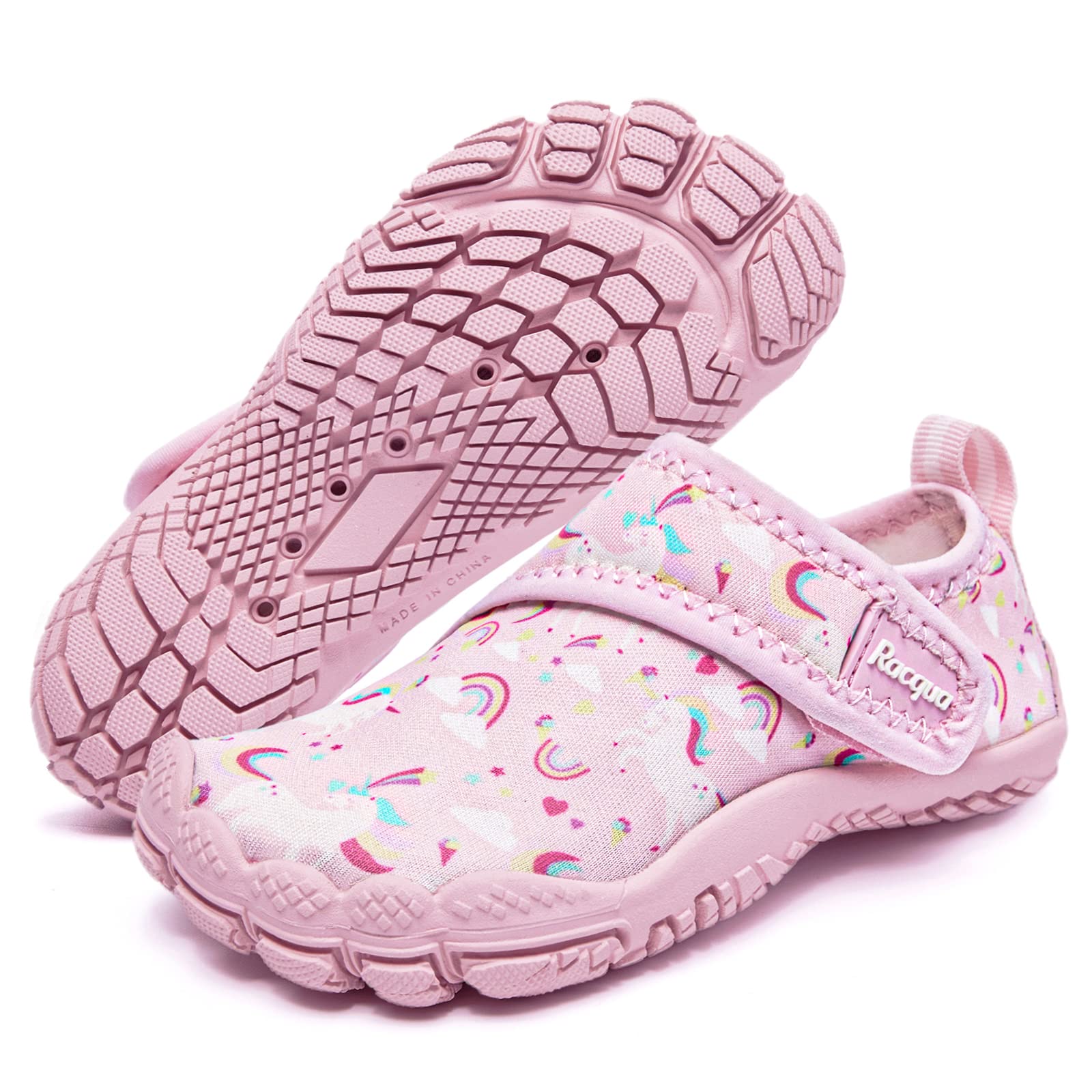 Racqua Toddler Boys Girls Slip-On Water Shoes Quick Dry Barefoot Aqua Shoes (Toddler/Little Kid)