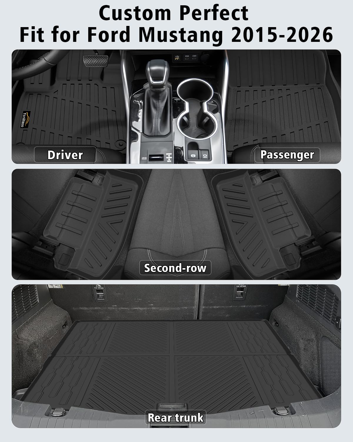 Floor Mats & Cargo Mat & Backrest Mat Custom for Toyota RAV4 Hybrid 2026 (Not for Cargo Area with Subwoofer) (Not for Phev), Door Sill Guards, All Weather TPE Floor Liners for RAV-4 2026 Accessories