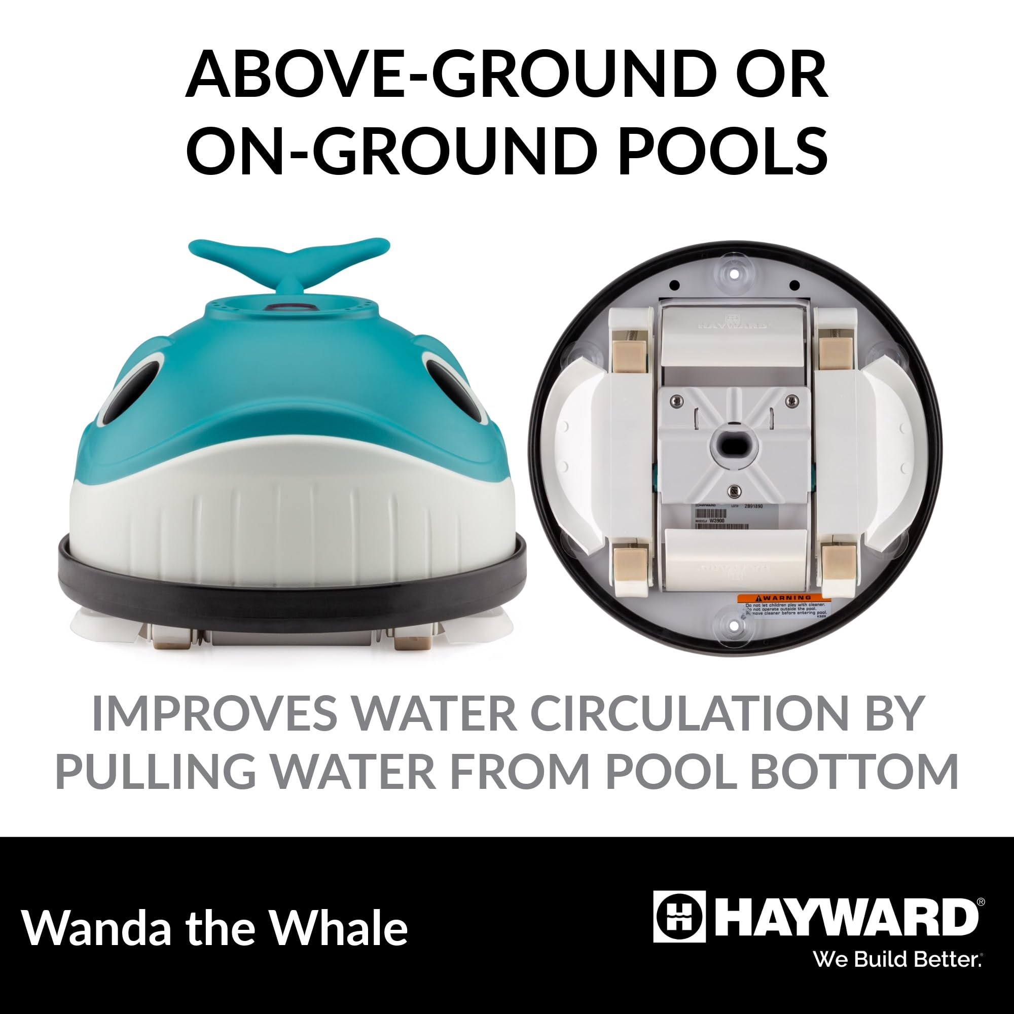 Hayward W3900 Wanda the Whale Above-Ground Suction Pool Cleaner for Any Size Pool, Automatic Pool Vacuum Cleaner