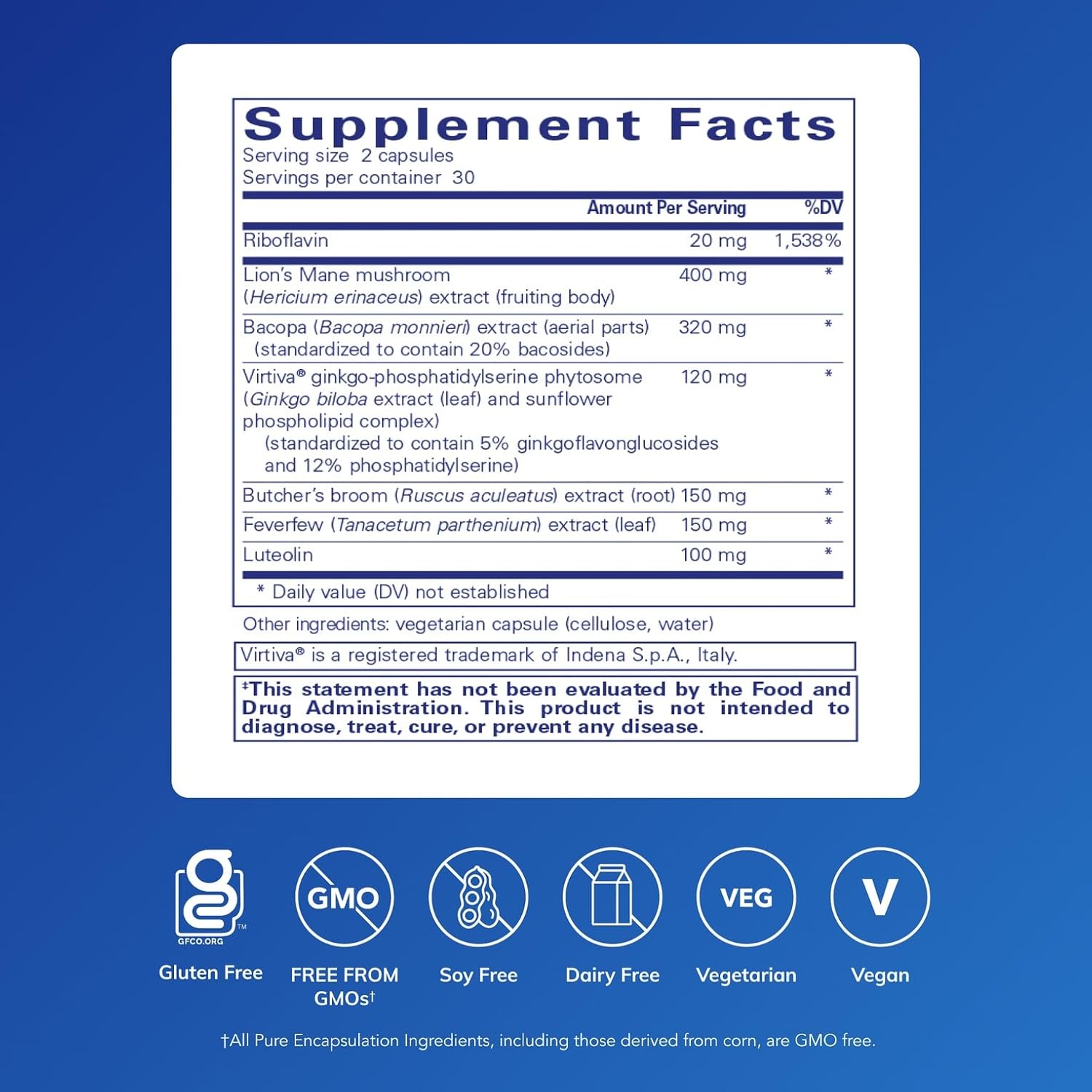 Pure Encapsulations Brain Reset | Supports Concentration, Clarity, and Memory Associated with Brain Fog | 60 Capsules*
