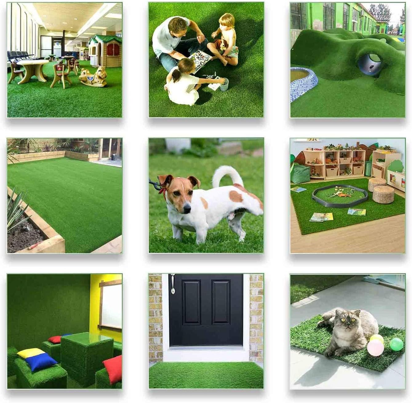 Petgrow 4FTx7FT Artificial Realistic & Thick Fake Mat for Outdoor Garden Landscape Pet Pad Dog Synthetic Grass Rug Turf