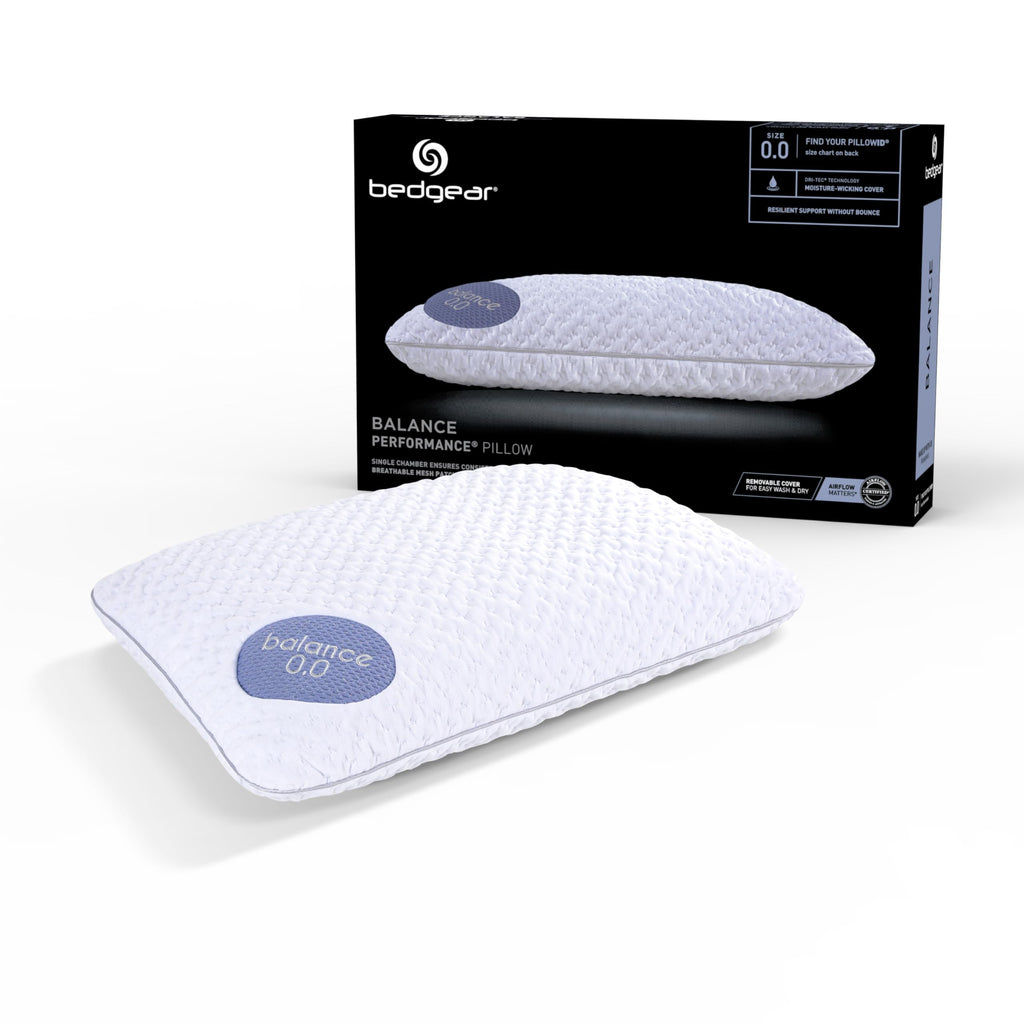 Bedgear Balance 1.0 Performance Pillow, Medium Support Bed Pillow for All Sleep Positions | Boost Blend Fill with Responsive Comfort & Air-X Mesh Ventilation | Washable Hypoallergenic Pillow