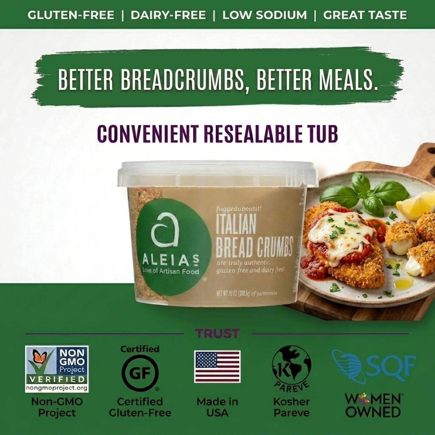 Aleias Gluten Free Bakery Italian Bread Crumbs, 13 OZ