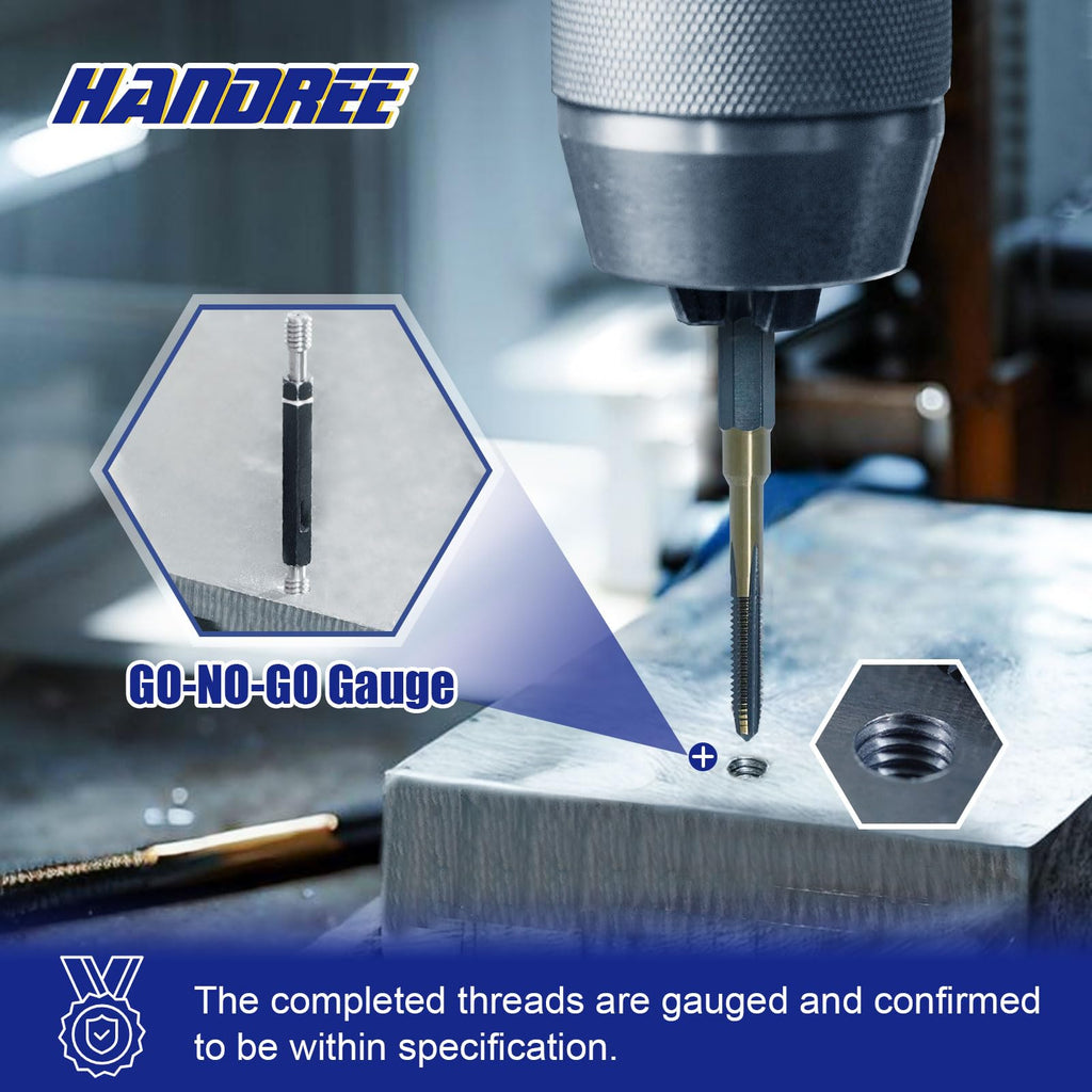 JEFE HEX 1/4-20 UNC Hex Shank Taps for Metal | MRO & Industrial Use | Quick-Change | Impact Driver (5pcs)