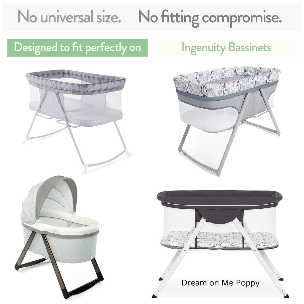 Joey + Joan Bassinet Sheets Compatible with 4moms Mamaroo Sleep Bassinet - Fits 18 x 30 Inch Oval Bassinet Mattress – Buttery Soft 100% Cotton – 2 Pack – Farm Animals – 2 Pack