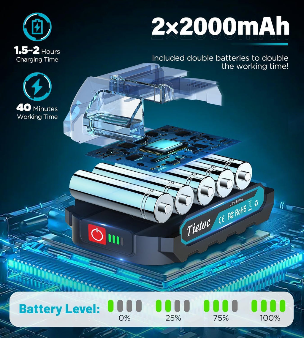 Tietoc Chainsaw 6 Inch Mini Electric Chainsaw Cordless Battery Powered, Hand Held Saw for Wood/Trees Trimming, Tools for Household and Garden, Chain Saw Gift for Men Dad Husband Fathers Gardener 2026