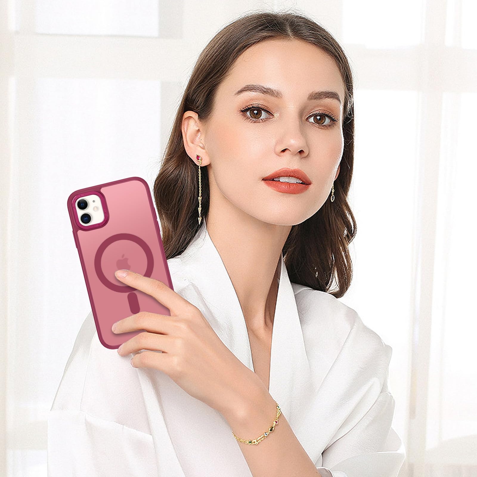 BENTOBEN for iPhone 11 Phone Case, Phone case for iPhone 11 Magnetic Case [Compatible with Mag Safe] Translucent Matte Slim Shockproof Anti-Fingerprint Protective Cover for iPhone 11 6.1’’ Black