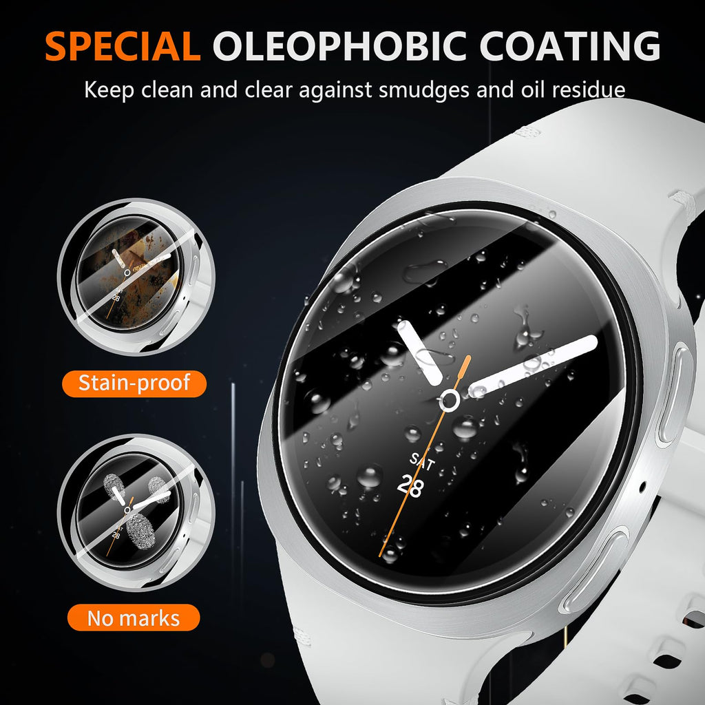 Suoman 4-Pack for Samsung Galaxy Watch 4 Classic 46mm Tempered Glass Screen Protector for Galaxy Watch 4 Classic 46mm Smartwatch [2.5D 9H Hardness] [Anti-Scratch]