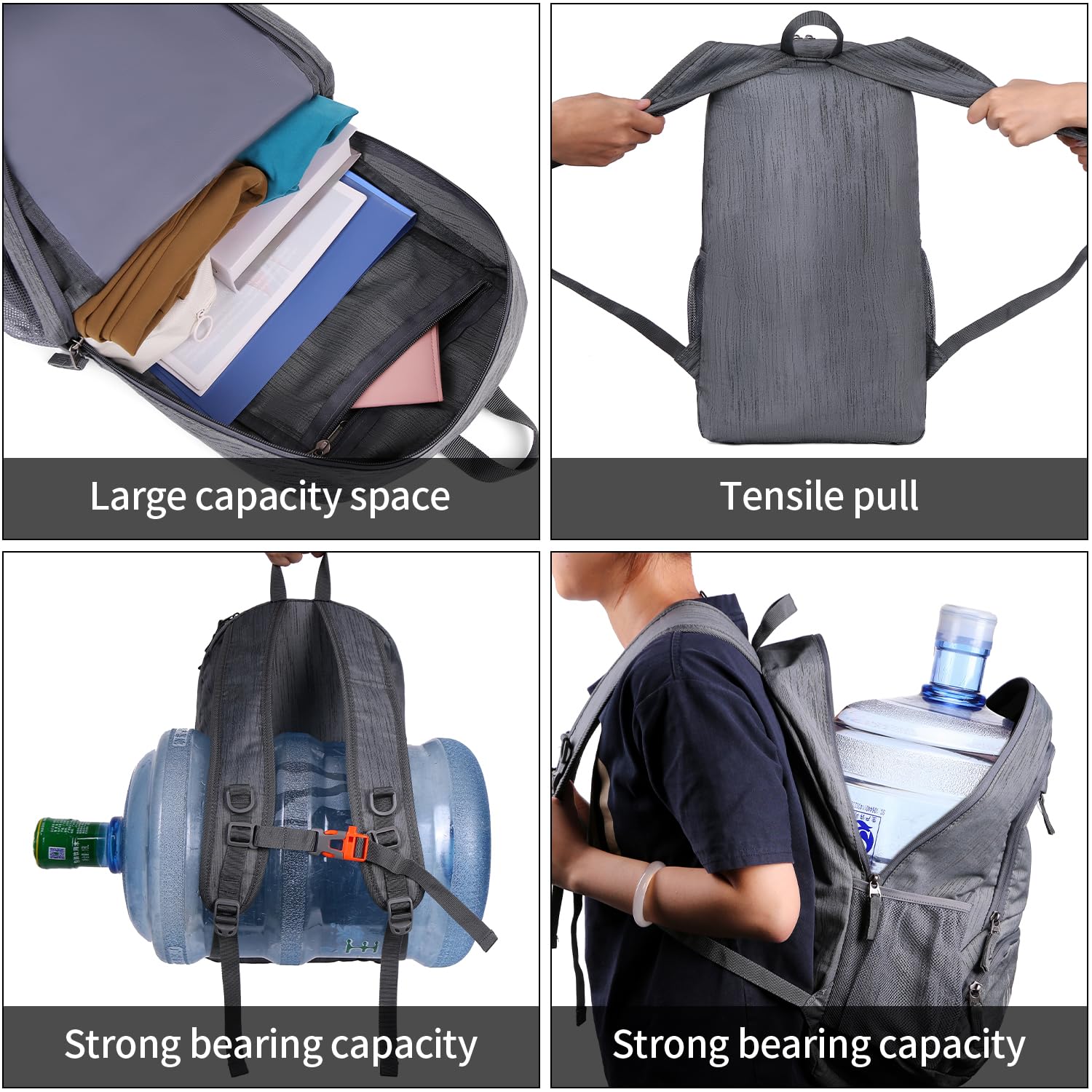 FENGDONG 35L Lightweight Foldable Waterproof Packable Travel Small Hiking Backpack Daypack for men women