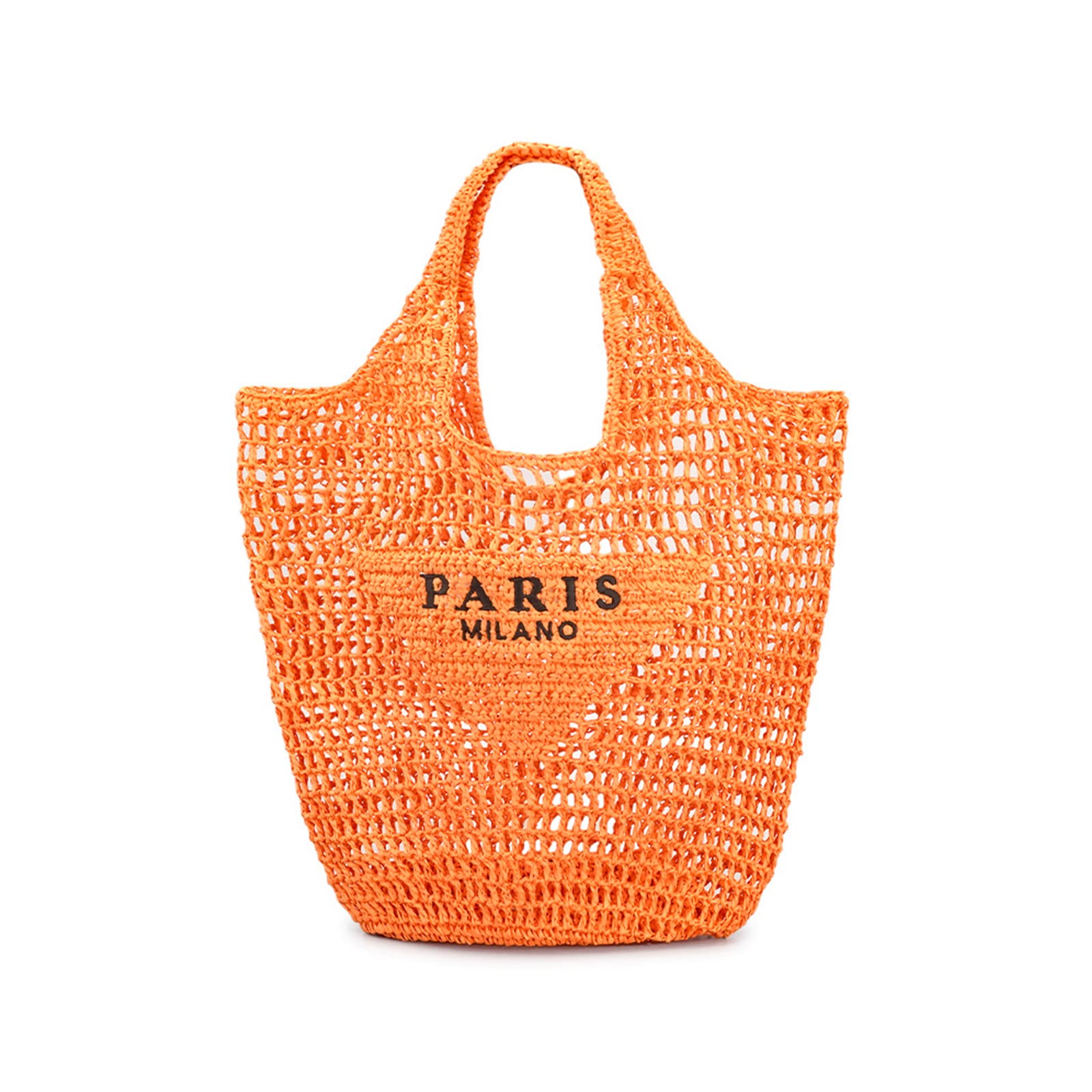 POOOPSSD New Woven Bag, Straw Mesh Tote Bag, Beach, Shoulder Bag, Hobo Women, Foldable Large Capacity, for Holiday.