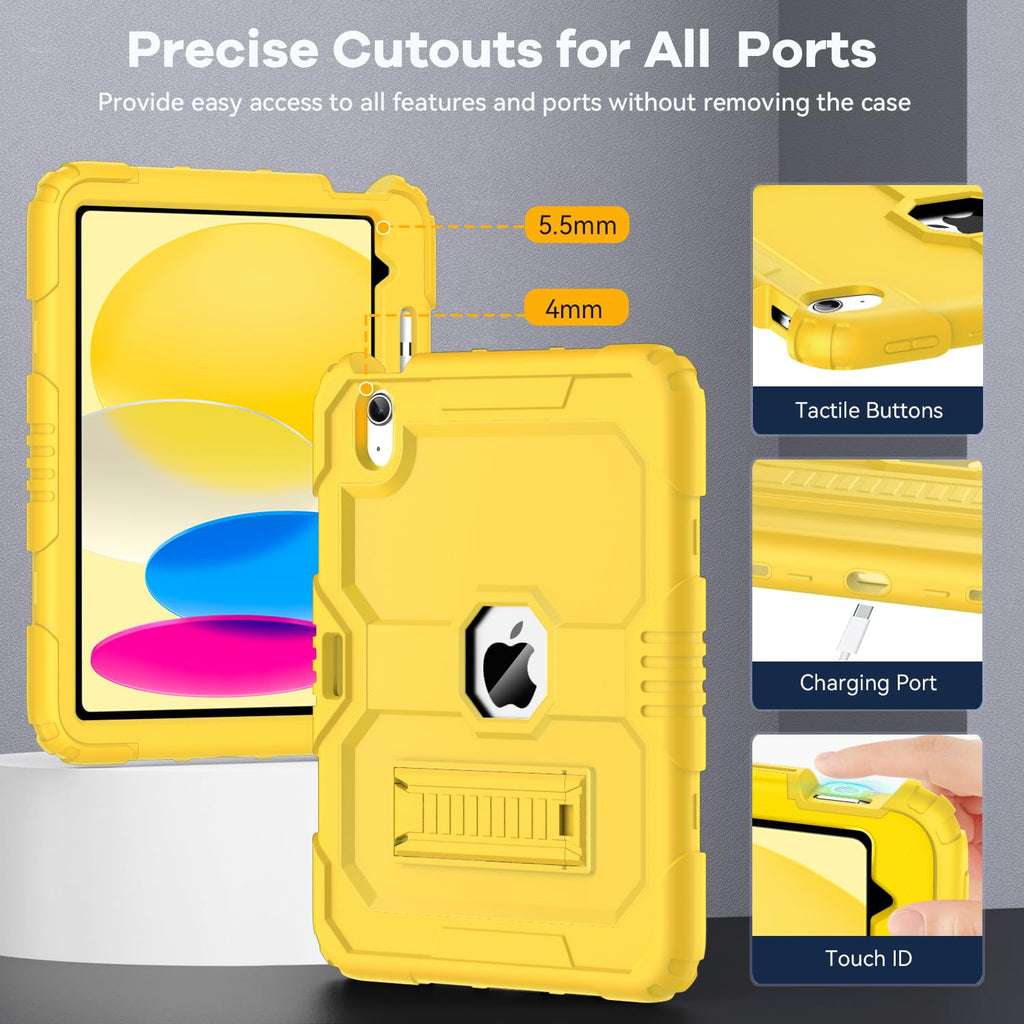 OKP Case for iPad 9th/ 8th/ 7th Generation (2021/2020/2019), Heavy Duty 10.2 inch iPad Shockproof Rugged Protective Cover with Built-in Stand, Hard iPad 9 8 7 Gen Cases for Kids Girls Boys, Black