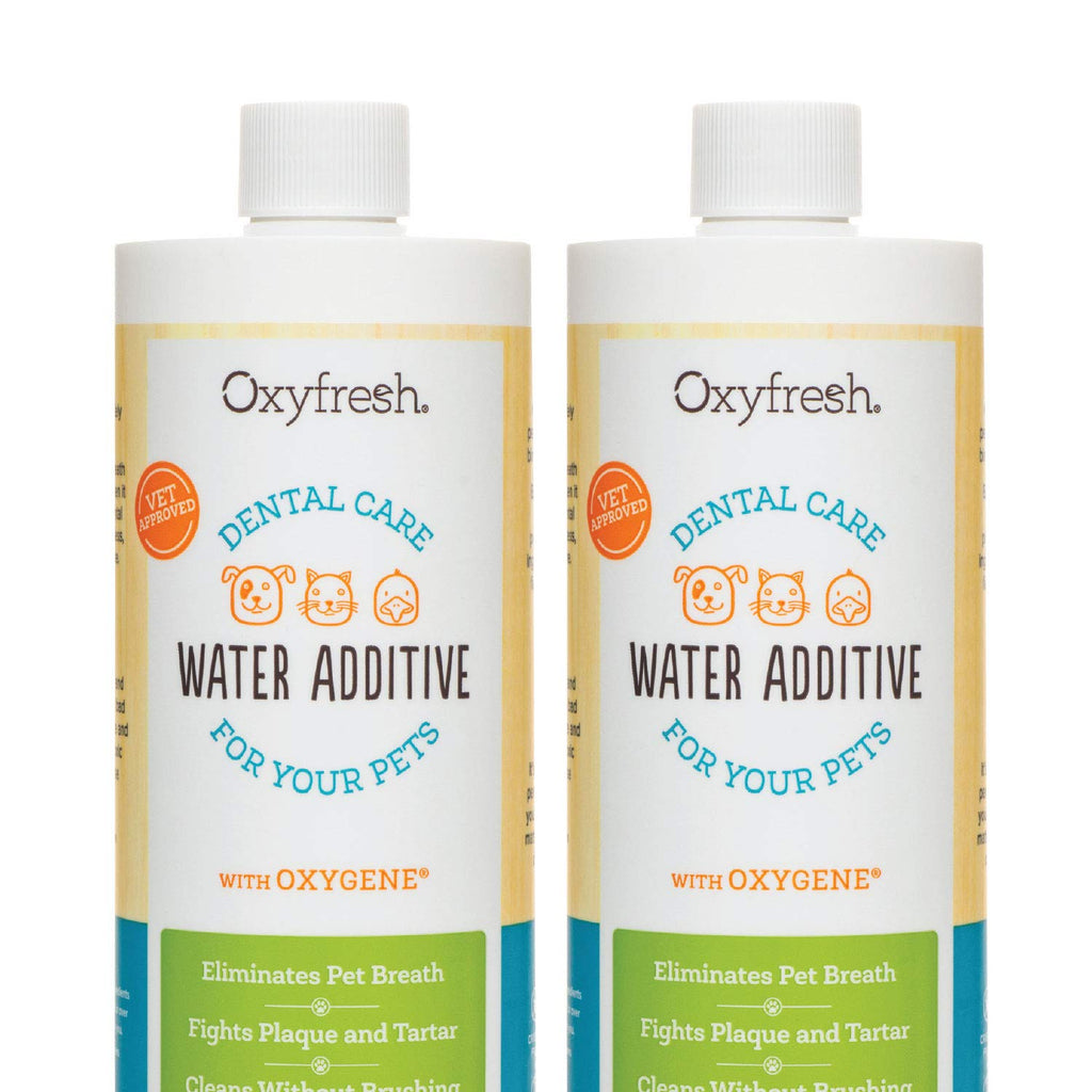 Oxyfresh Premium Pet Dental Care Solution Pet Water Additive: Best Way to Eliminate Bad Dog Breath and Cat Bad Breath - Fights Tartar & Plaque - So Easy, Just Add to Water! Vet Recommended 128 oz.