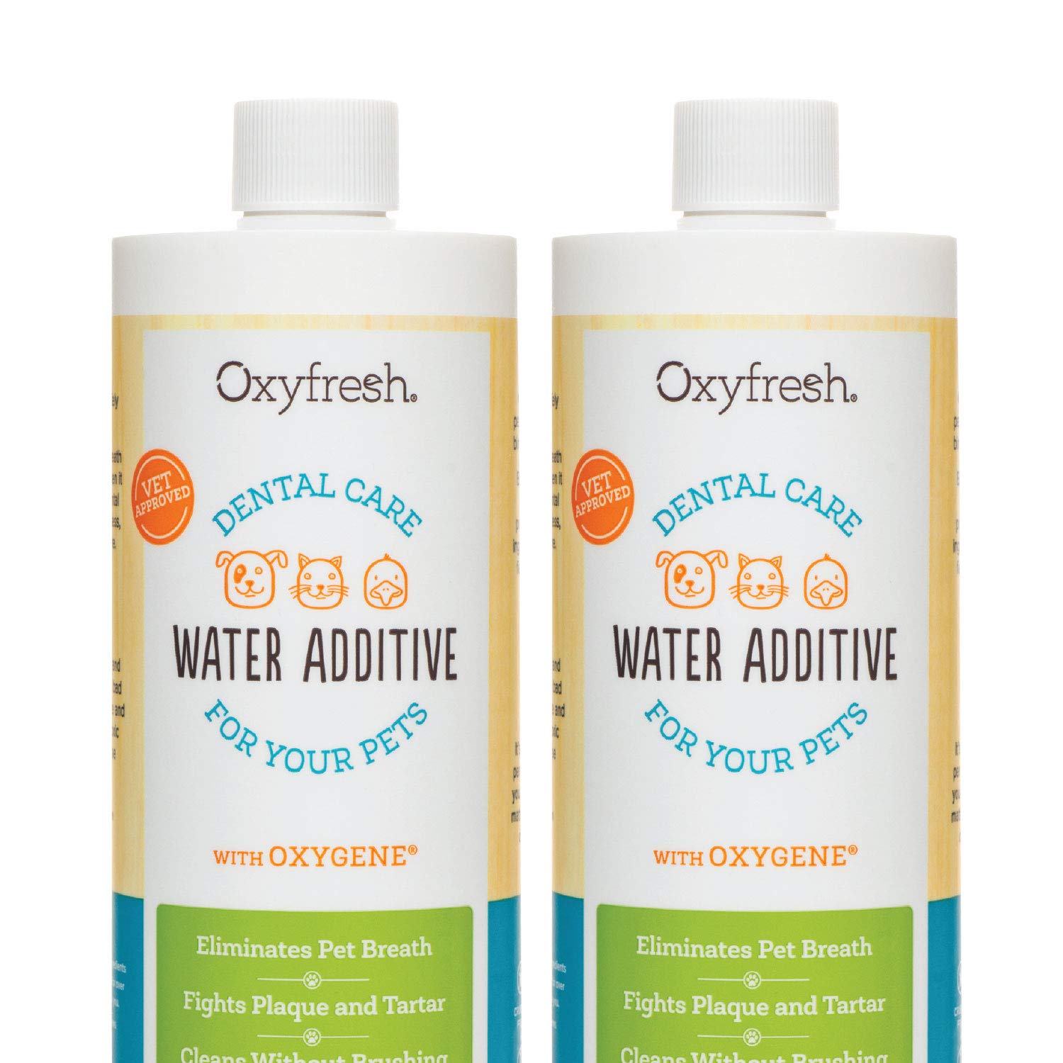 Oxyfresh Premium Pet Dental Care Solution Pet Water Additive: Best Way to Eliminate Bad Dog Breath and Cat Bad Breath - Fights Tartar & Plaque - So Easy, Just Add to Water! Vet Recommended 128 oz.