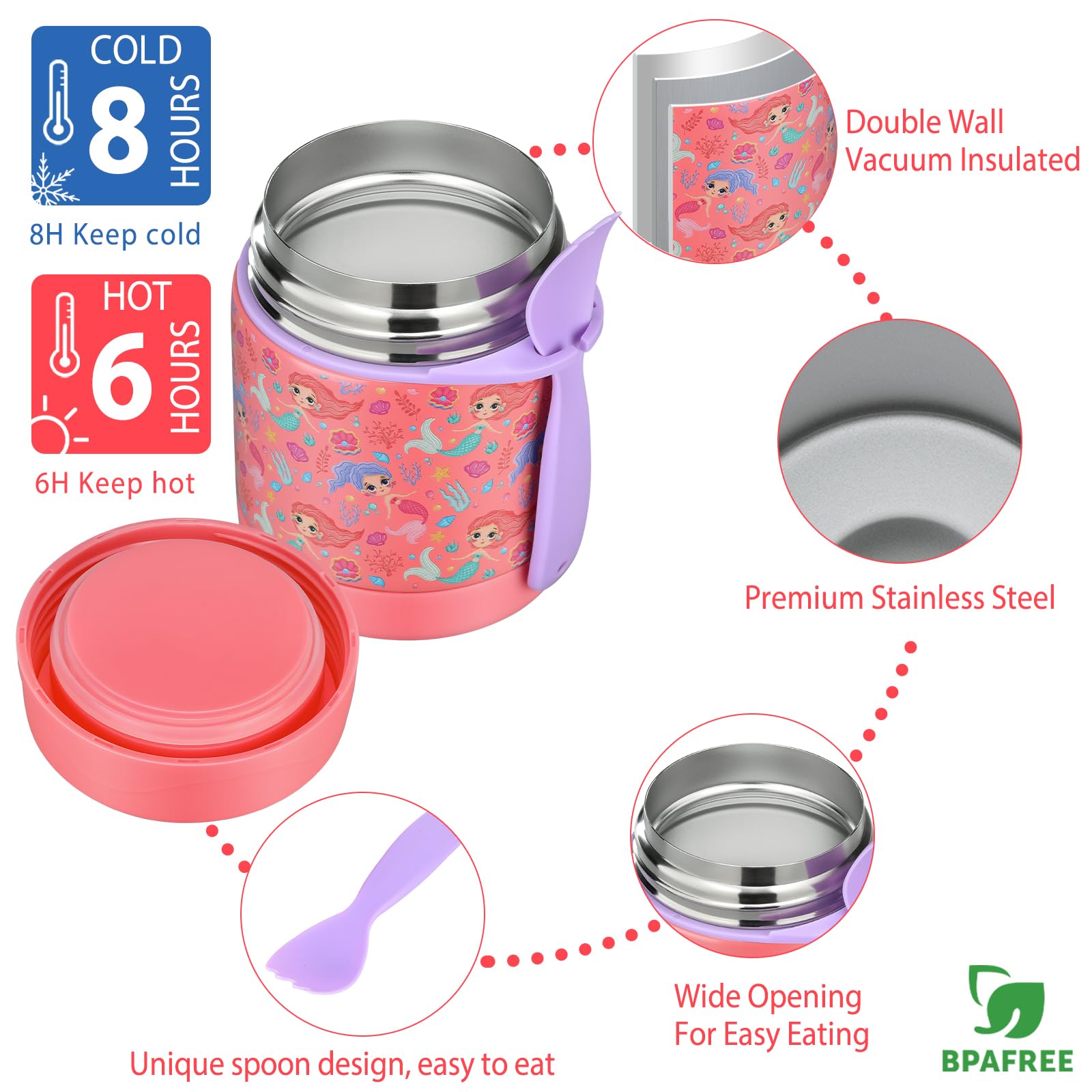 Bento Lunch Box Set for Kids with 10oz Soup Thermo, Leak-Proof Lunch Containers with 4 Compartment, Kids Thermo Hot Food Jar and Insulated Lunch Bag for Kid to School,BPA-Free(Basketball)