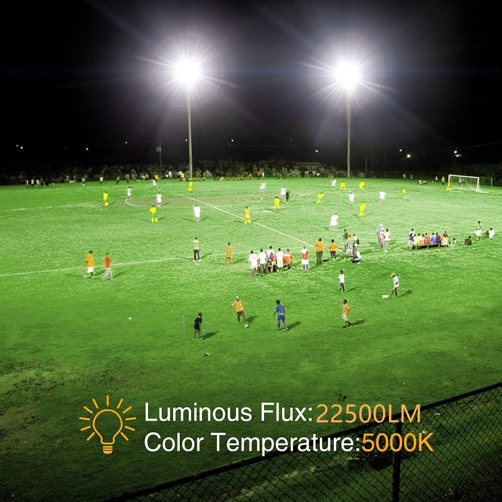 XYCN 4 Pack 100W LED Flood Light, IP66 Waterproof Outside Flood Light, 12500LM Super Bright Outdoor Security Lights, 5000K Daylight White Floodlight for Yard Garden Playground Basketball Court Patio
