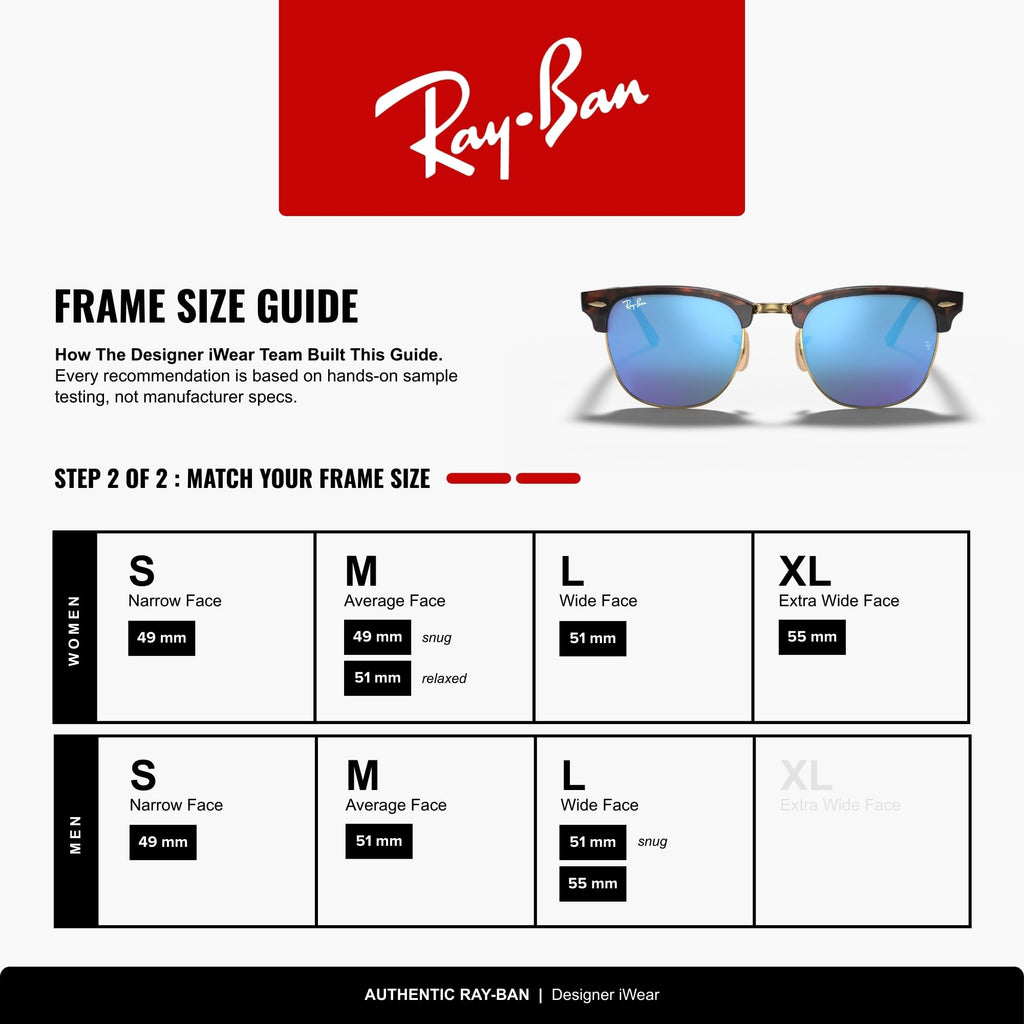 Ray-Ban RB3016 Clubmaster Classic Square Sunglasses for Men for Women