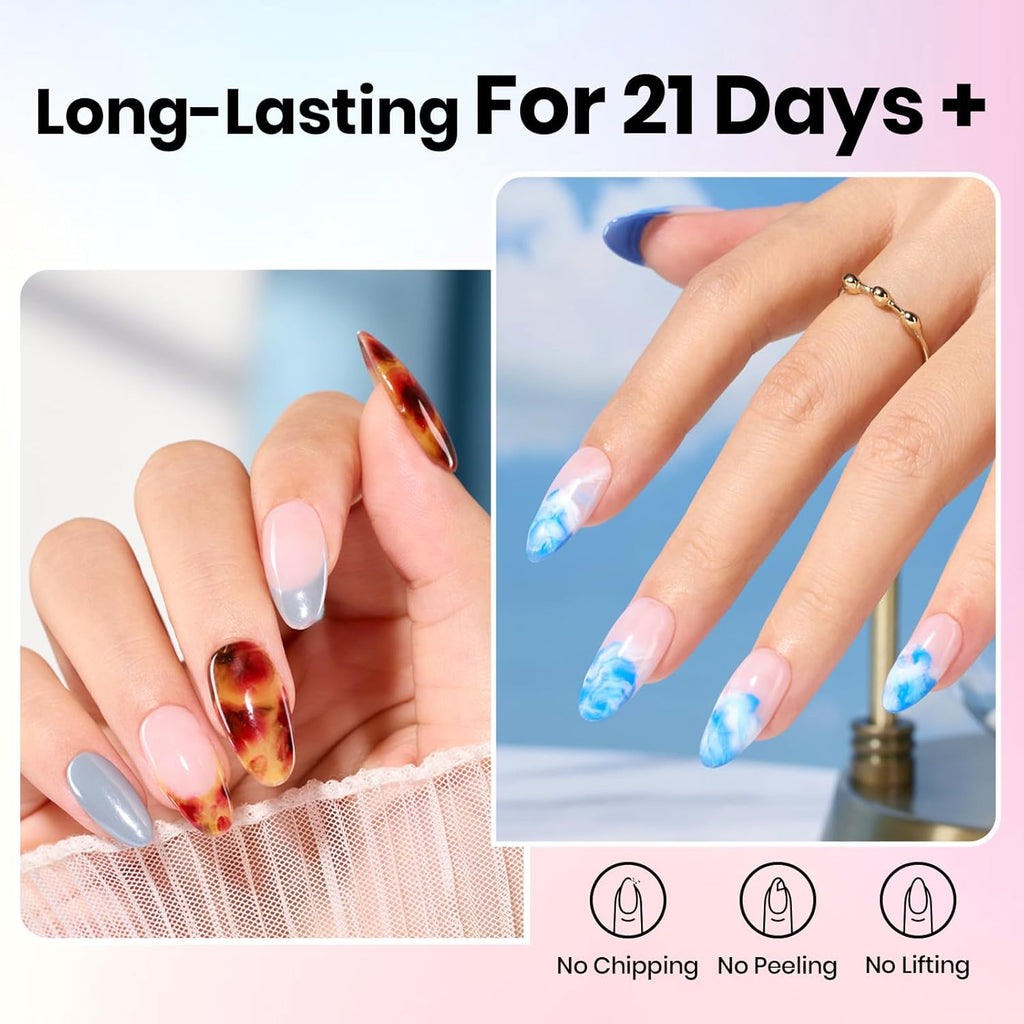 Beetles 2Pcs 15ml Gel Base and Top Coat Set - Upgrade No Wipe Extra Glossy Top Coat Finish for Gel Nail Polish, Soak Off UV/LED Lamp Needed, Essentials for Long-Lasting Manicure Kit