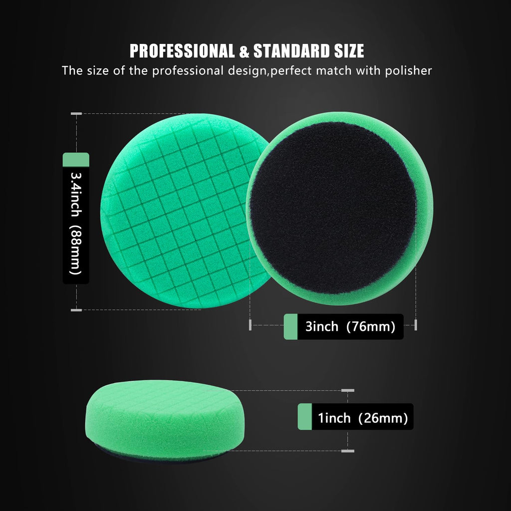Blue T60 Moderate-Cut Foam Polishing Pads, SPTA 1Pc 3.5 Inch Face for 3 Inch 80mm Backing Plate Compound Buffing Sponge Pads for Car Buffer Polisher Compounding, Polishing and Waxing -FPTSS3G