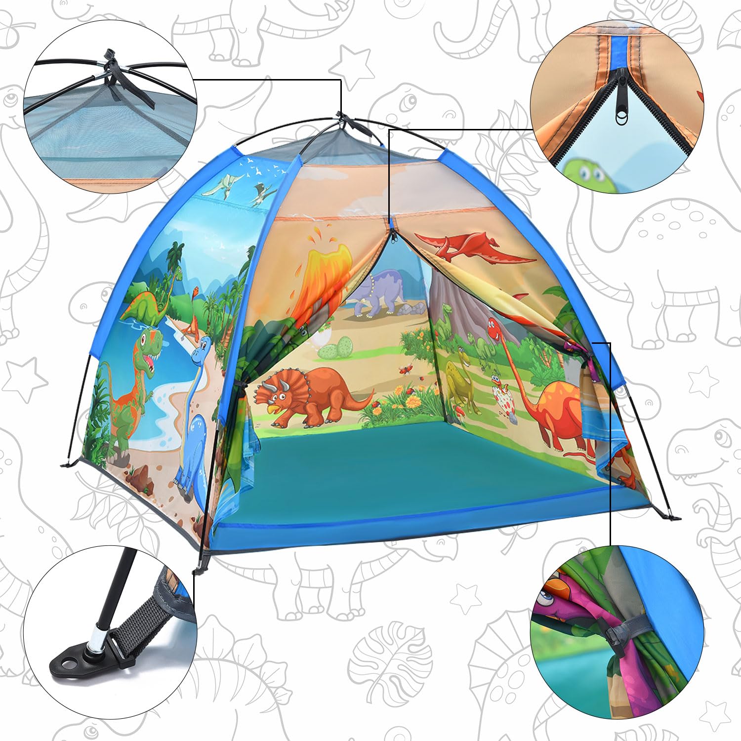 Mnagant Kids' Alpaca Tent - Fun Pop-Up Playhouse for Boys and Girls - Easy Setup, Indoor/Outdoor Adventure Tent - 47" x 47" x 43"