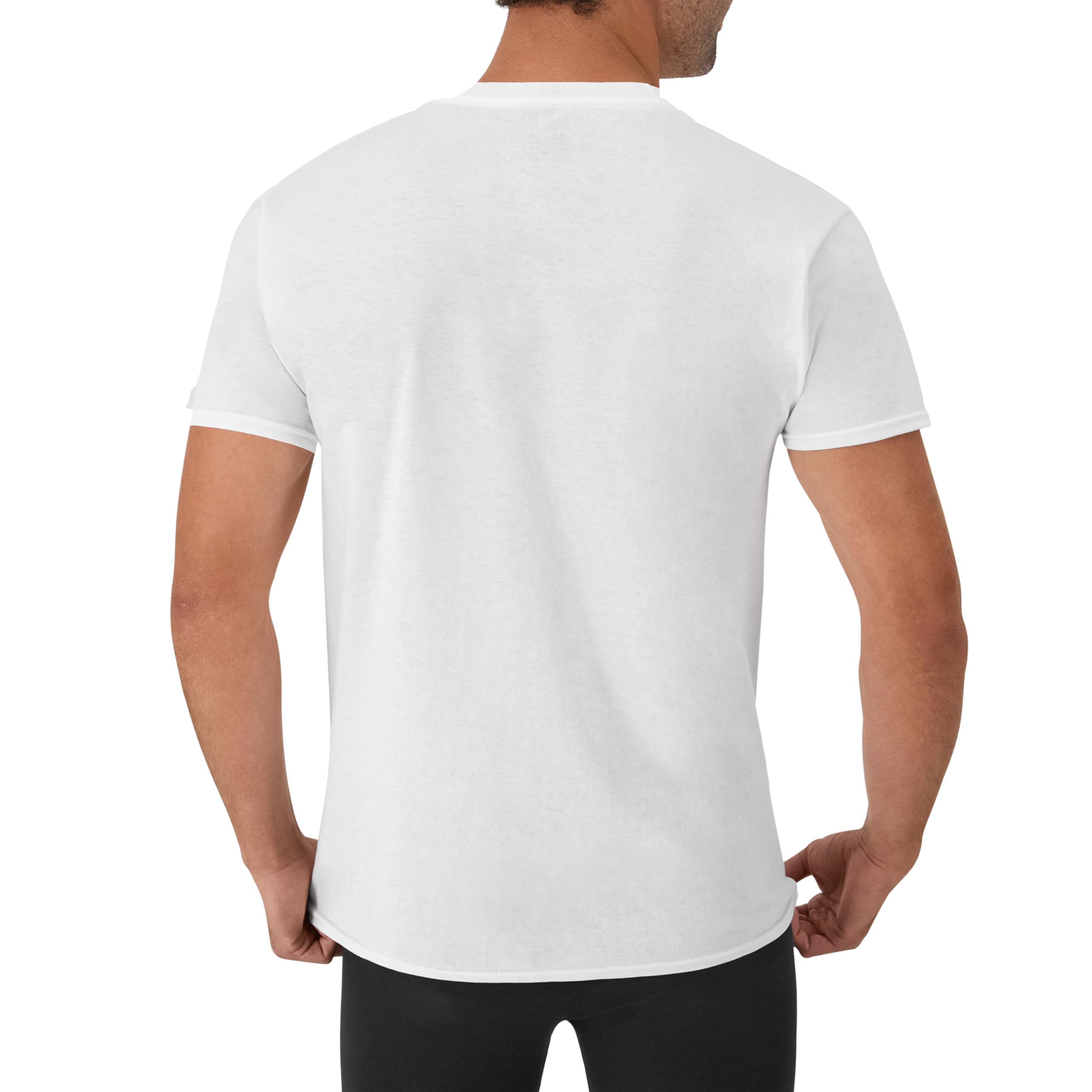 Hanes Men's Undershirts T-Shirt Pack, V-Neck Cotton Tees for Men, Moisture-Wicking, Odor Control, White Multi-Pack