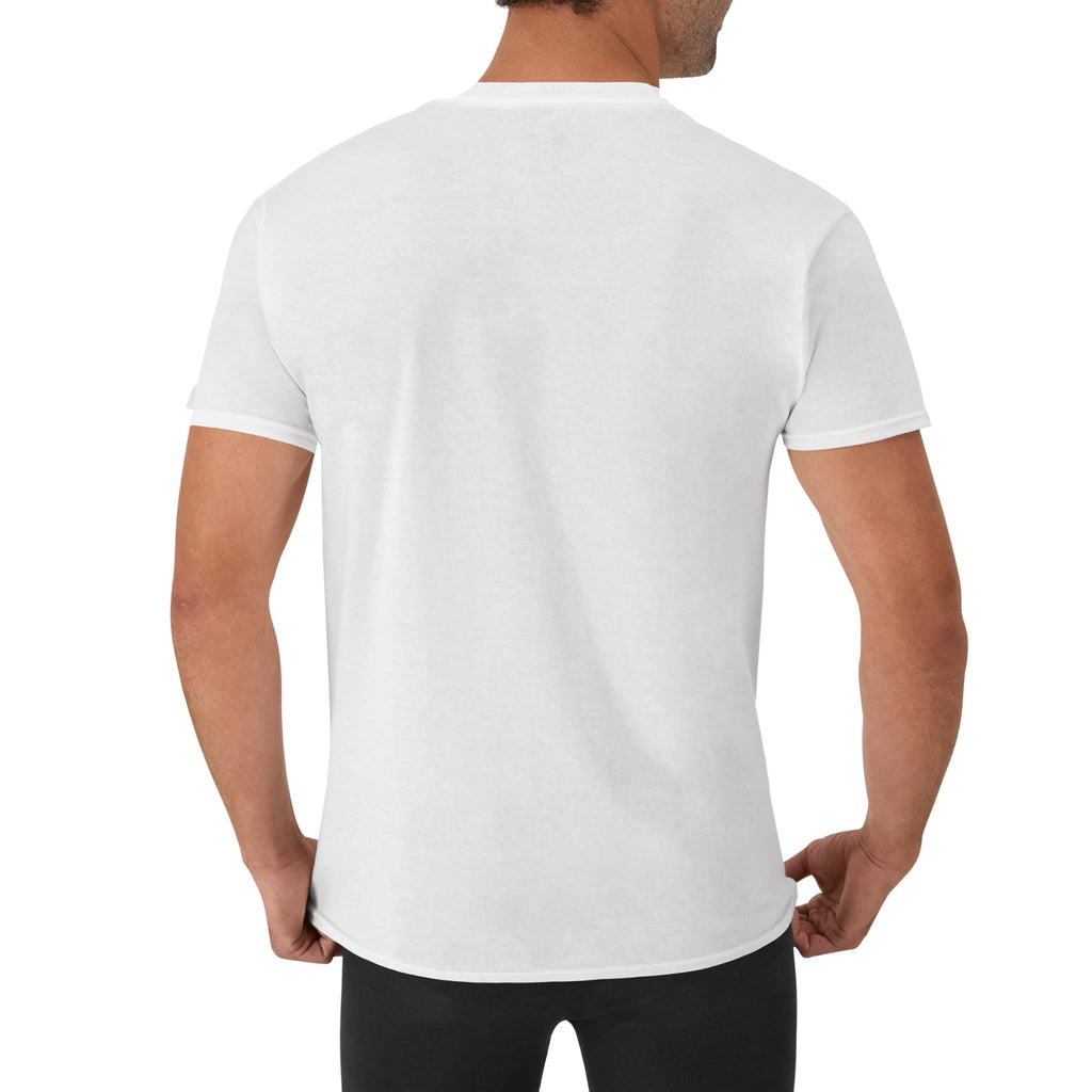 Hanes Men's Undershirts T-Shirt Pack, V-Neck Cotton Tees for Men, Moisture-Wicking, Odor Control, White Multi-Pack
