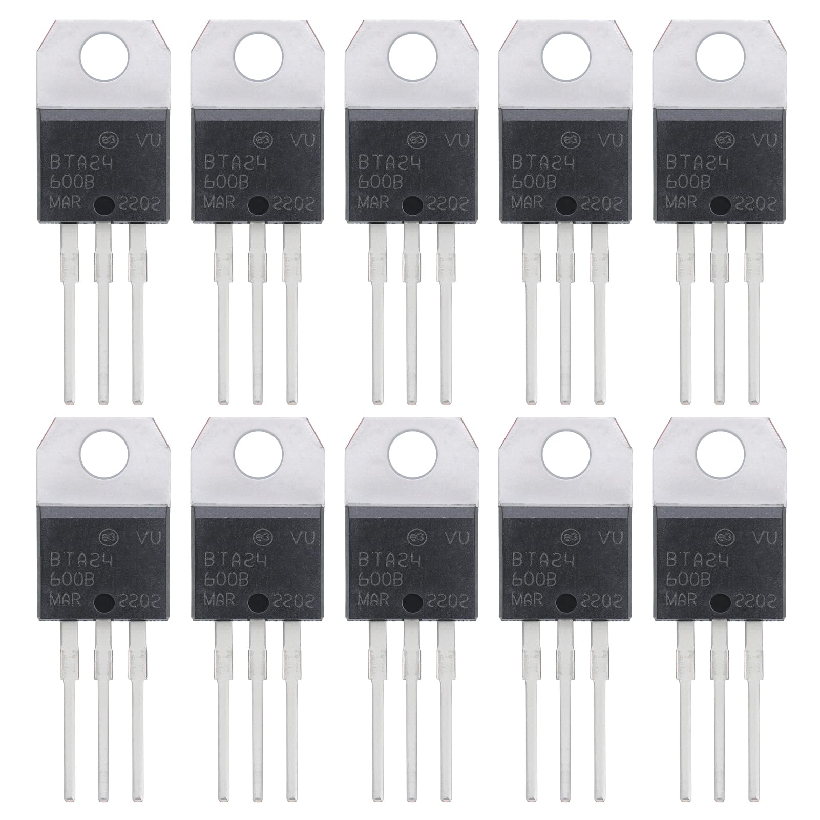 2N2222 2N2222A Amplifier Transistors NPN Silicon Transistor TO-92 60V 800mA (Pack of 200pcs)
