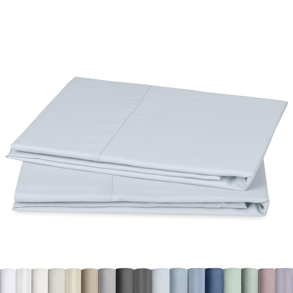 CALIFORNIA DESIGN DEN Soft & Silky 500 Thread Count 100% Cotton is Cool & Smooth, White Pillowcases Queen Size Fits Standard & Queen Pillows (Pure White)