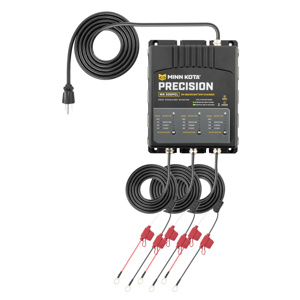 Minn Kota Precision MK-212PCL On-Board Marine Battery Charger – 2 Banks, 6 Amps Each