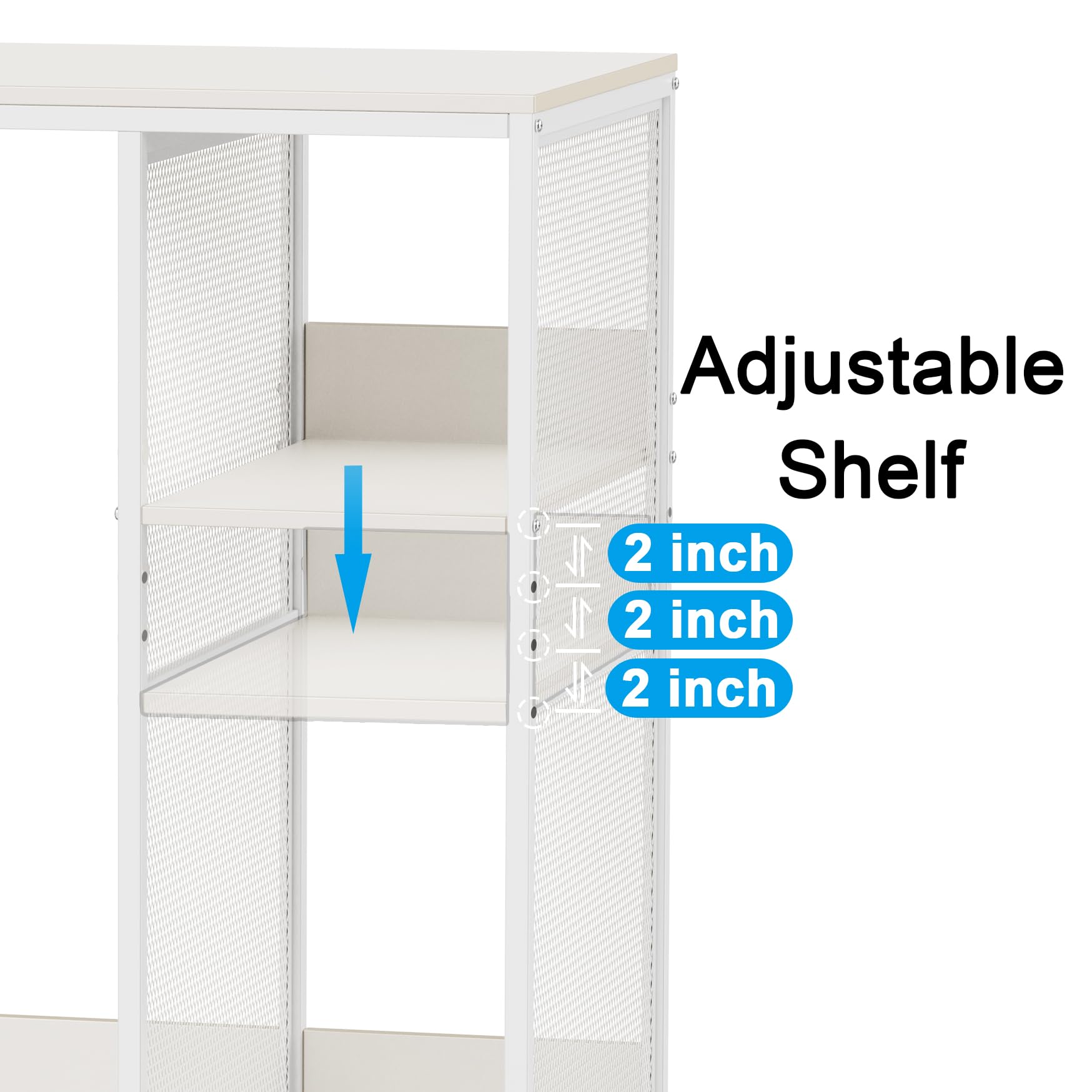 KirKical 3-Tier Coffee Bar Cabinet with Mini Fridge Space, Heavy-Duty Rustic Grey Microwave Stand Baker Rack, Utility Storage Organizer Shelf for Home Kitchen Dorm, Slate Grey