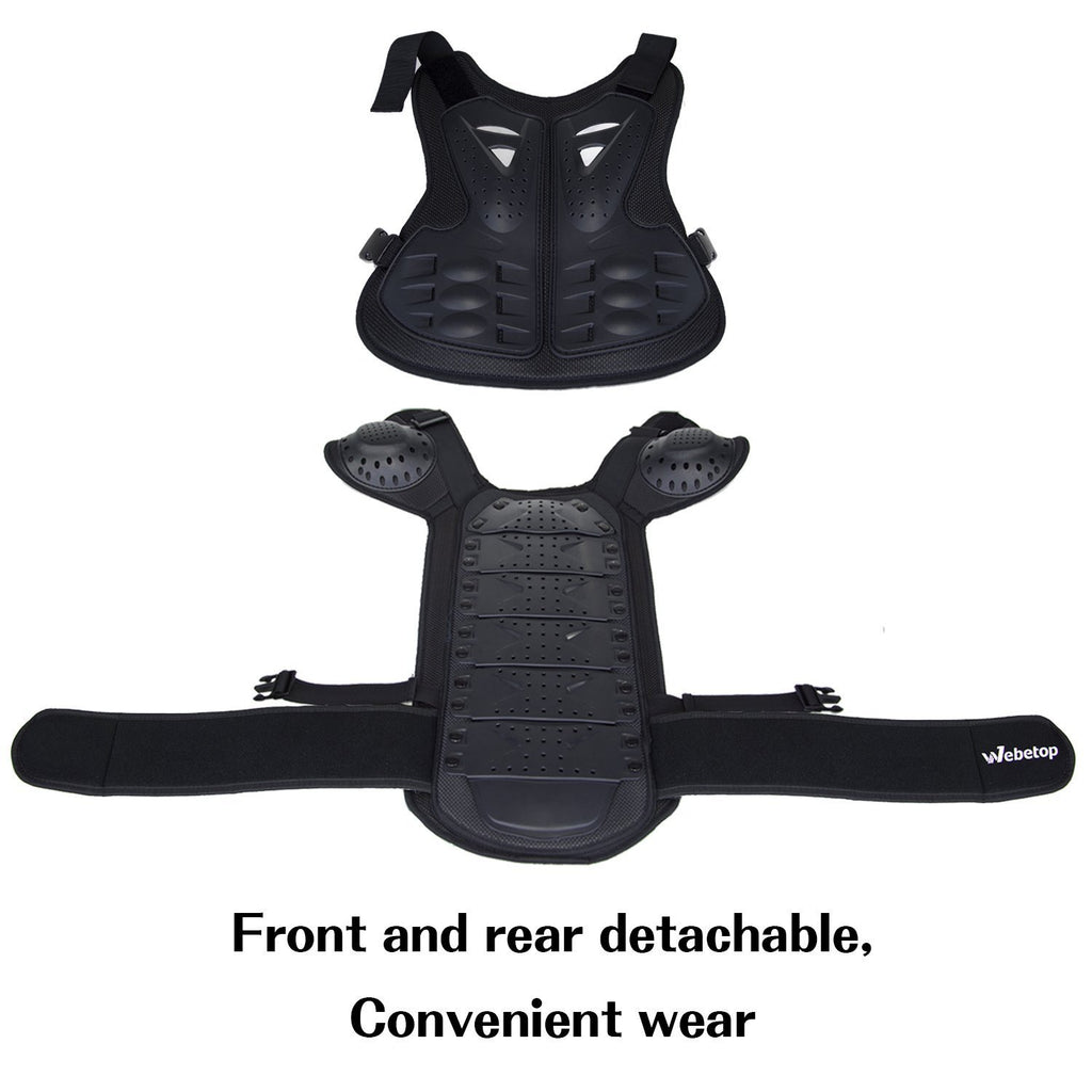 Webetop Kids Chest Protector Motocross Dirt Bike Body Chest Spine Protector Vest Gear for ATV MTB Skiing