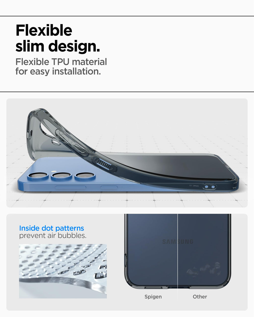 Spigen Liquid Crystal Designed for Galaxy S24 Case (2024) [Military-Grade Protection] - Crystal Clear