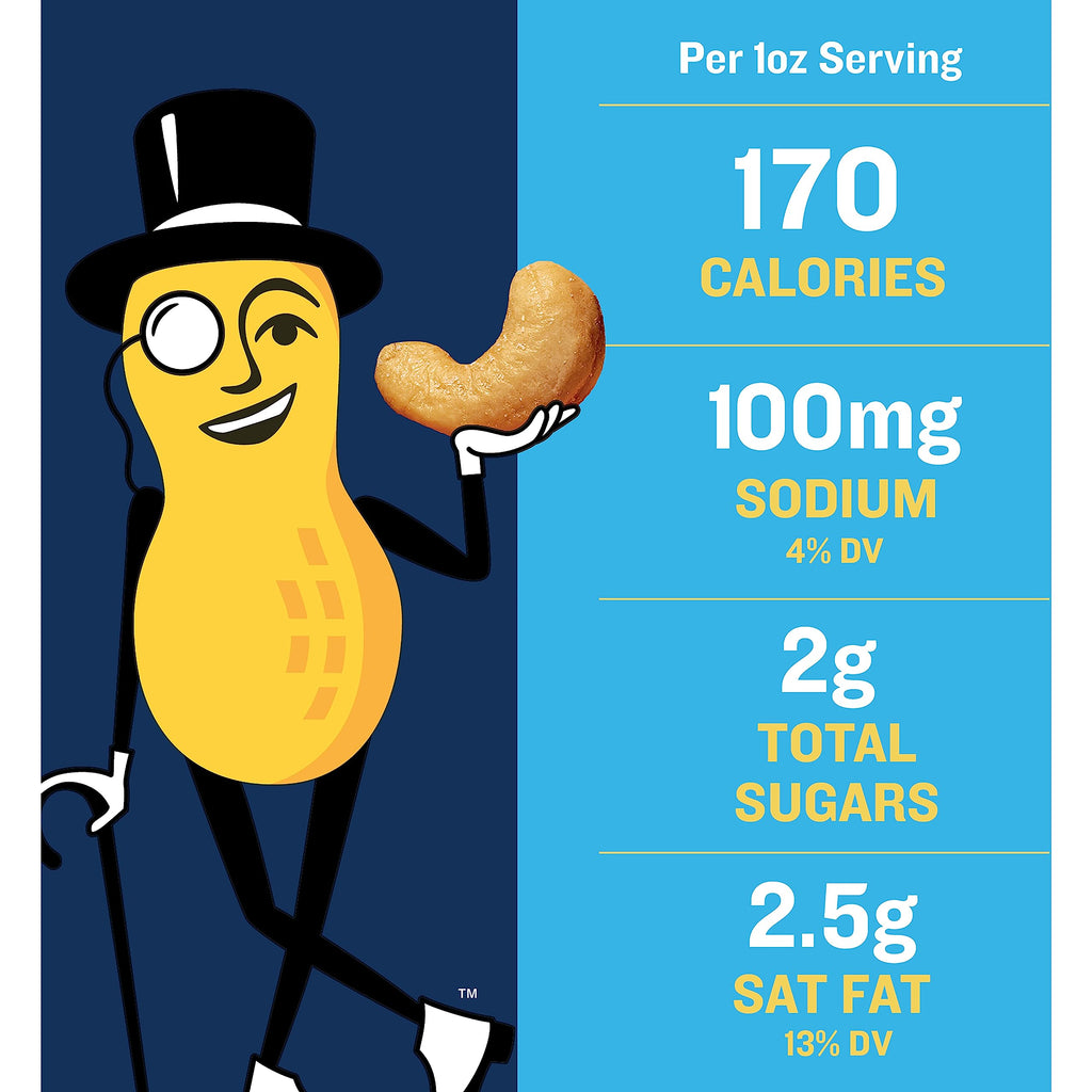 PLANTERS Deluxe Lightly Salted Whole Cashews, 18.25 oz. Resealable Container - Lightly Salted Cashews & Lightly Salted Nuts - Snacks for Adults & Kids - Vegan Snacks, Kosher