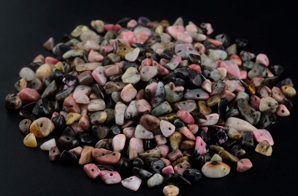 Chip Stone Beads Turquoise 5-8mm About 400 Pieces Irregular Gemstones Healing Crystal Loose Rocks Bead Hole Drilled DIY for Bracelet Jewelry Making Crafting (5-8mm, Turquoise)